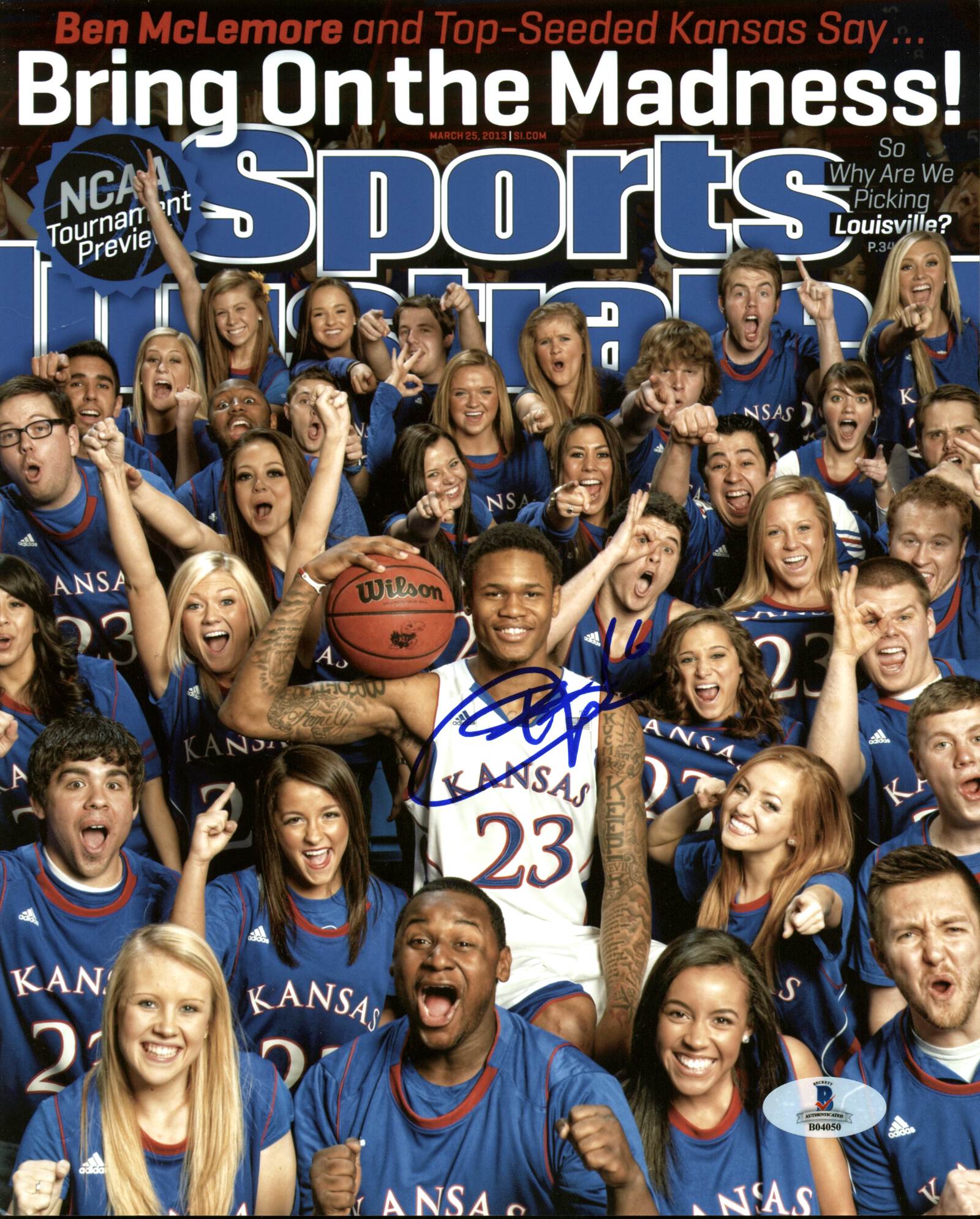 Kansas Ben McLemore Authentic Signed 8X10 Photo Autographed BAS #B04050