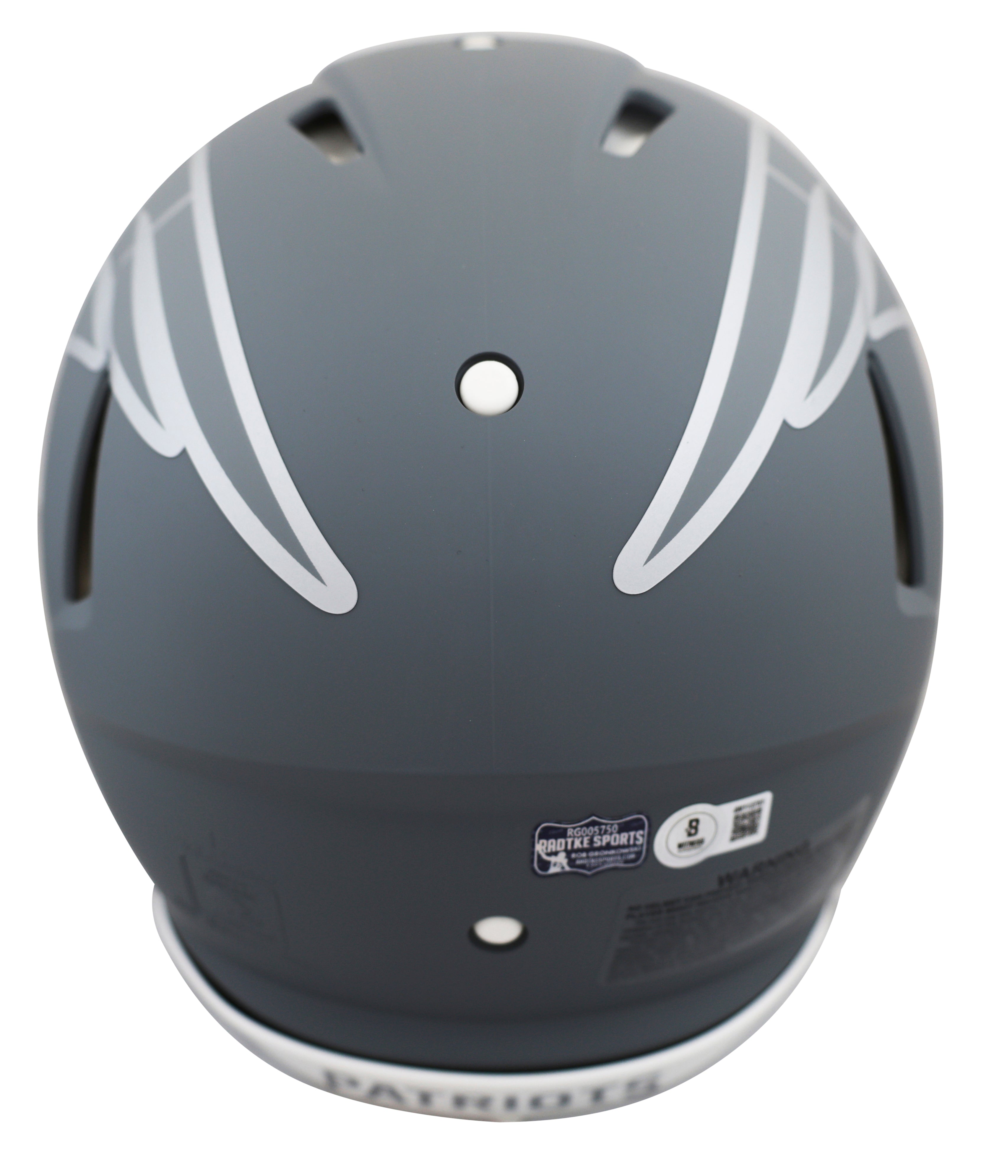 Patriots Rob Gronkowski Signed Slate F/S Speed Proline Helmet W/ Case BAS Wit