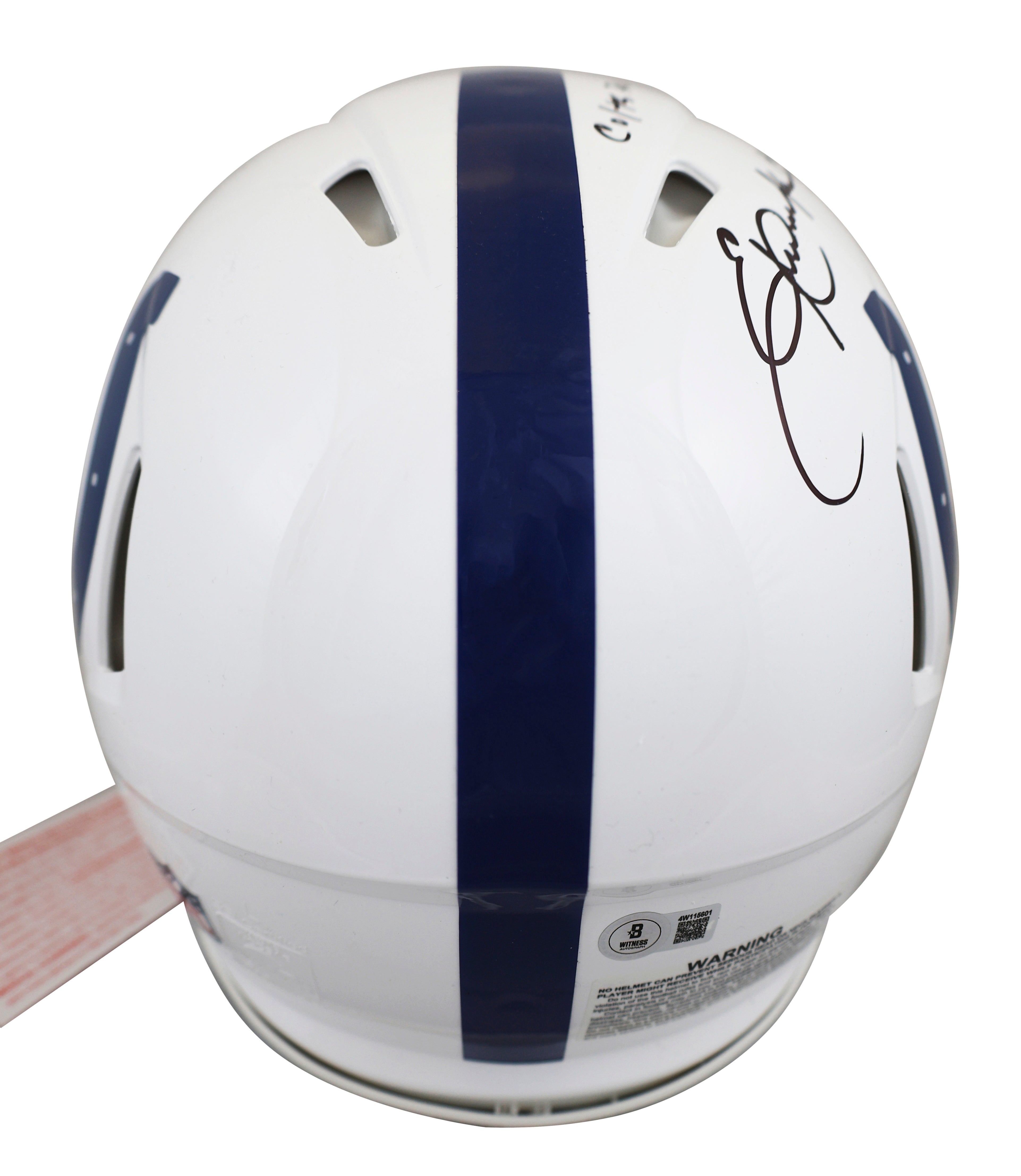 Edgerrin James & Eric Dickerson Signed F/S Speed Proline Helmet W/ Case BAS Wit