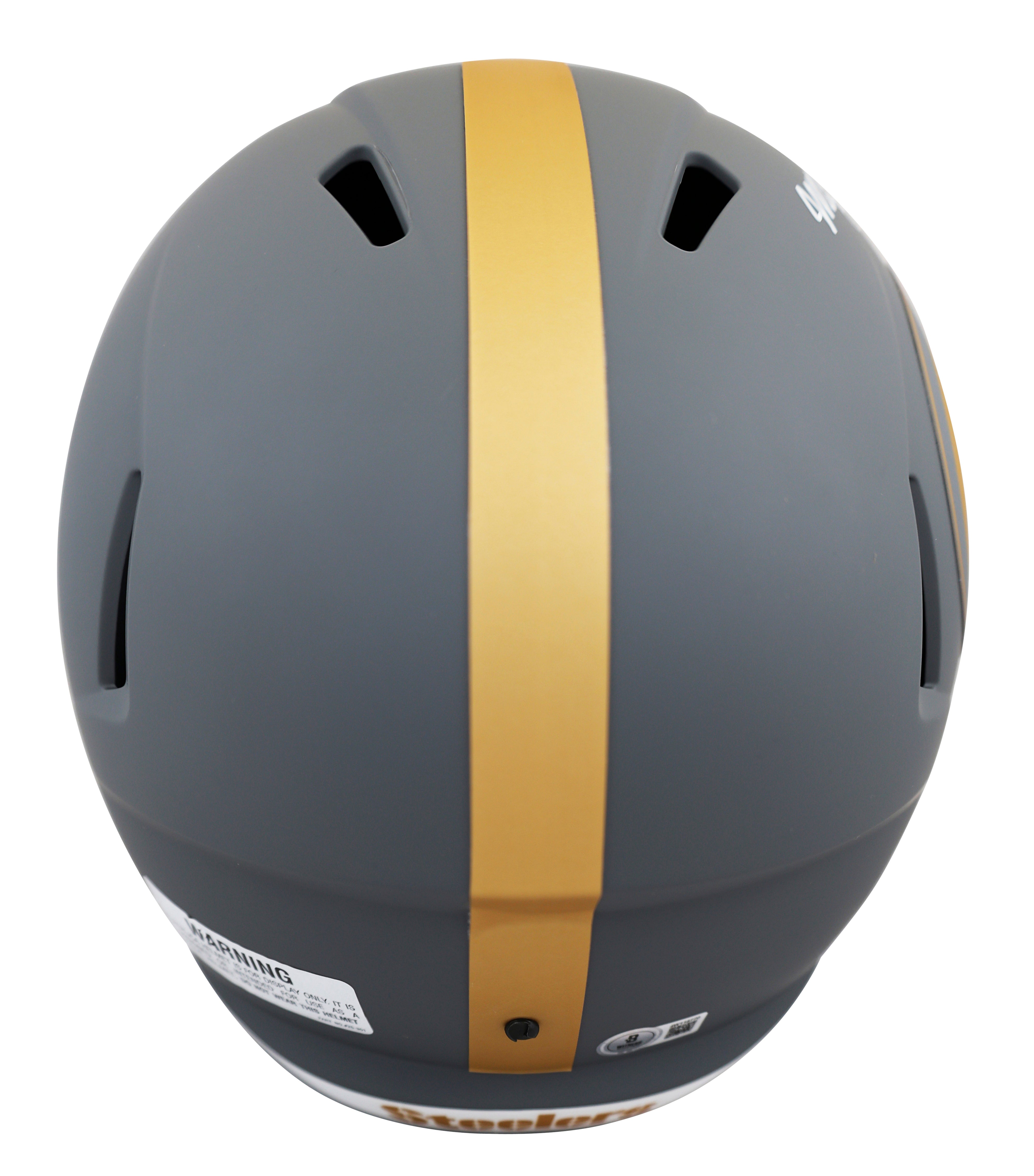 Steelers Mel Blount Signed Slate Full Size Speed Rep Helmet W/ Case BAS Witness