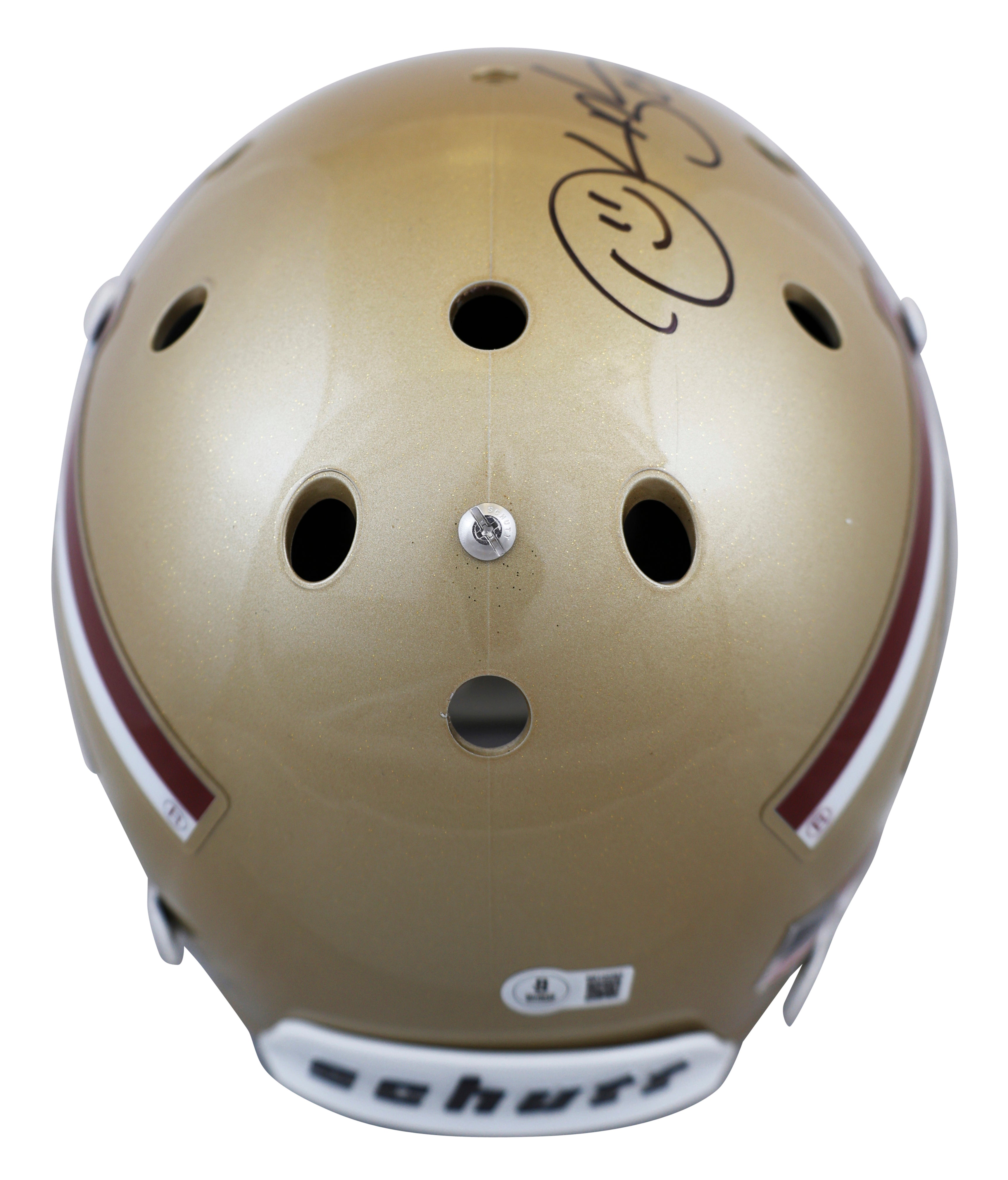 FSU Derrick Brooks "CHOF 16" Signed Schutt Full Size Rep Helmet W/ Case BAS Wit