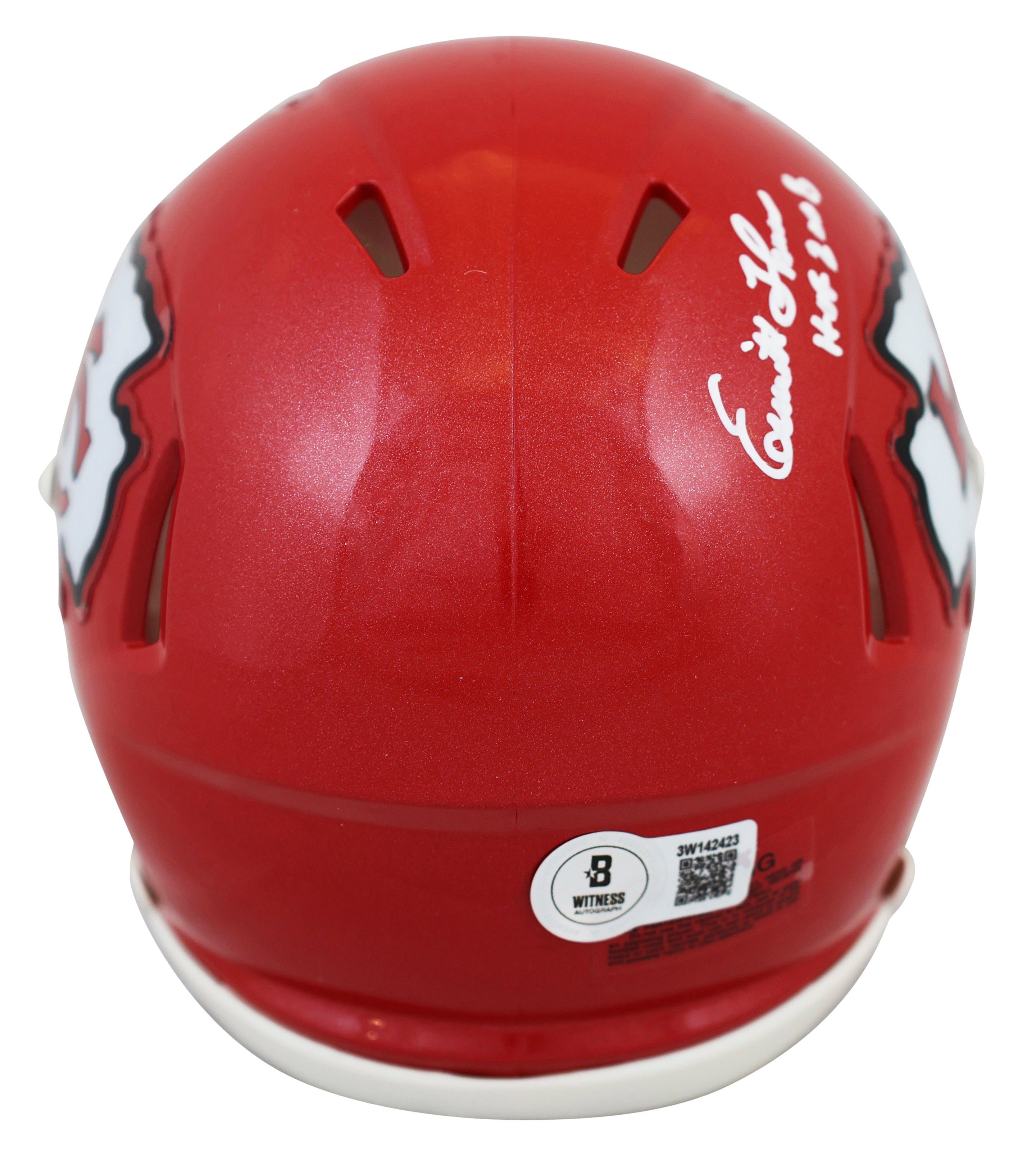 Chiefs Emmitt Thomas "HOF 2008" Signed Speed Mini Helmet W/ Case BAS Witnessed