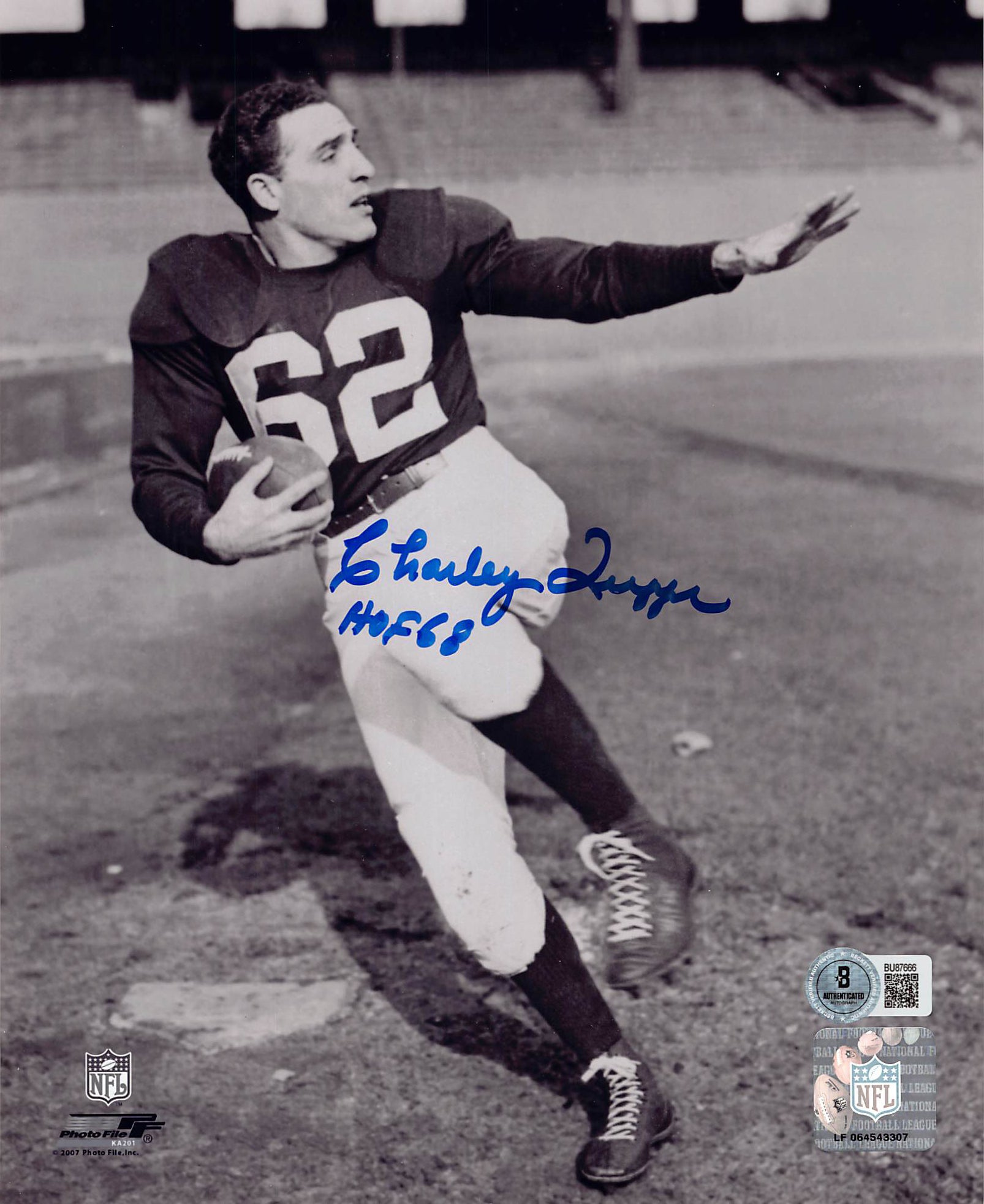 Cardinals Charlie Trippi "HOF 68" Authentic Signed 8x10 Vertical Photo BAS