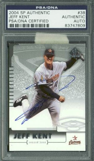 Astros Jeff Kent Signed Card 2004 Sp Authentic #38 PSA/DNA Slabbed #83747809