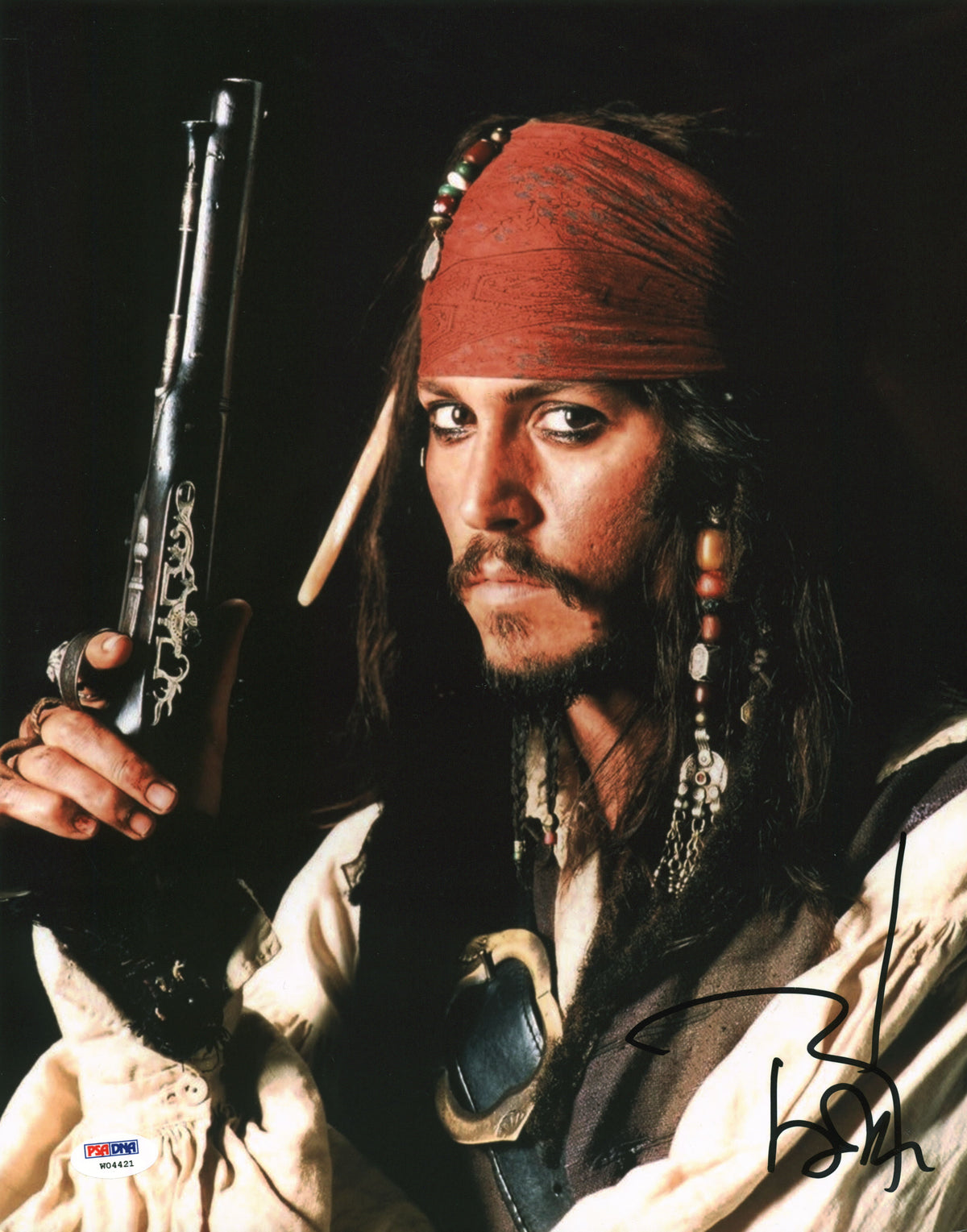 Johnny Depp Pirates Of The Caribbean Signed 11x14 Photo Auto 10! PSA/DNA #W04421