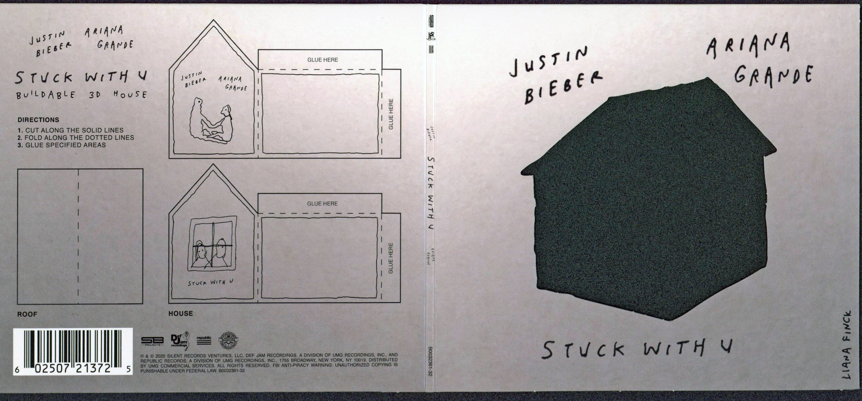 Justin Bieber & Ariana Grande Stuck With U Unopened Cd Un-signed