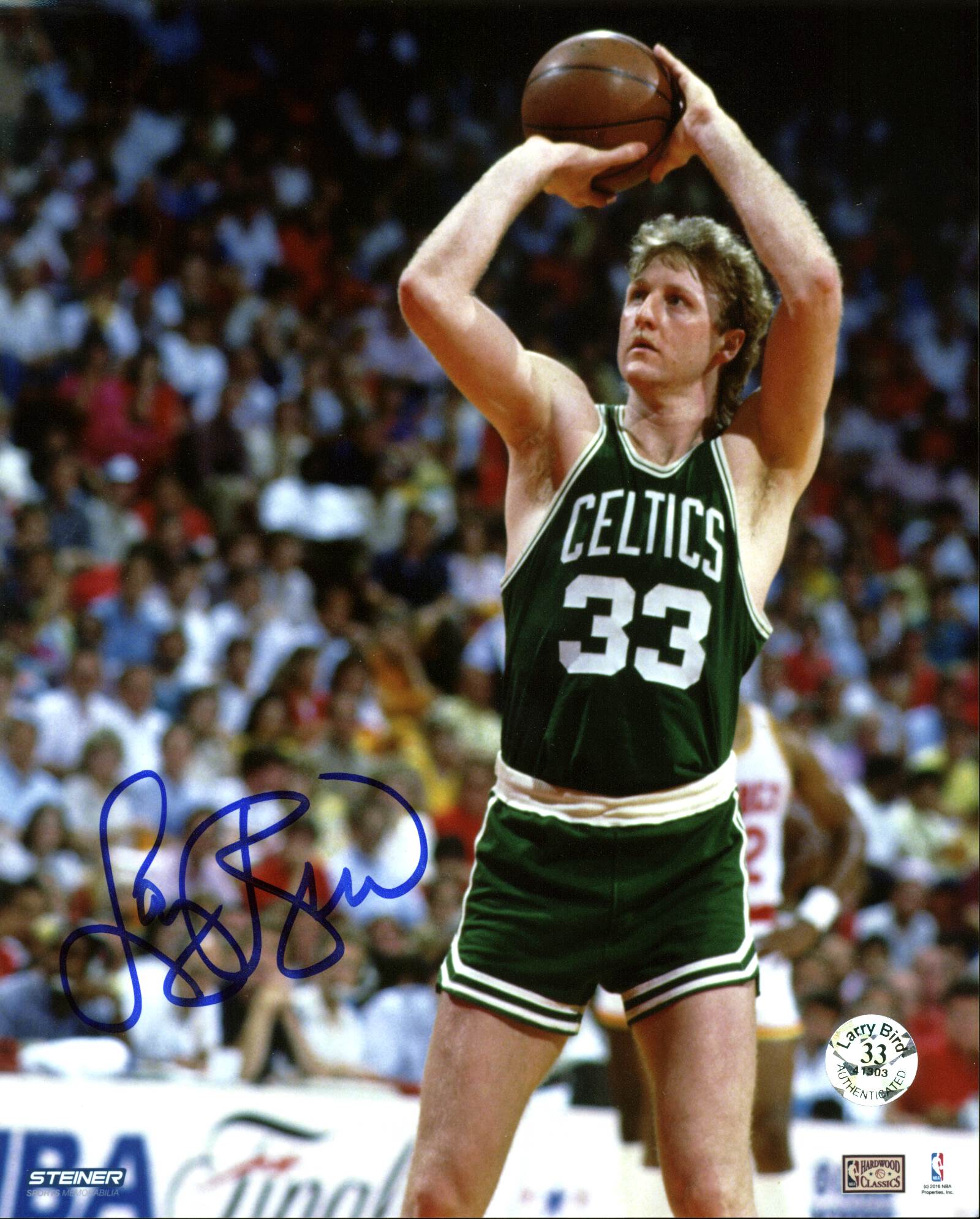 Celtics Larry Bird Authentic Signed 8X10 Photo Autographed w/ Bird Hologram 4