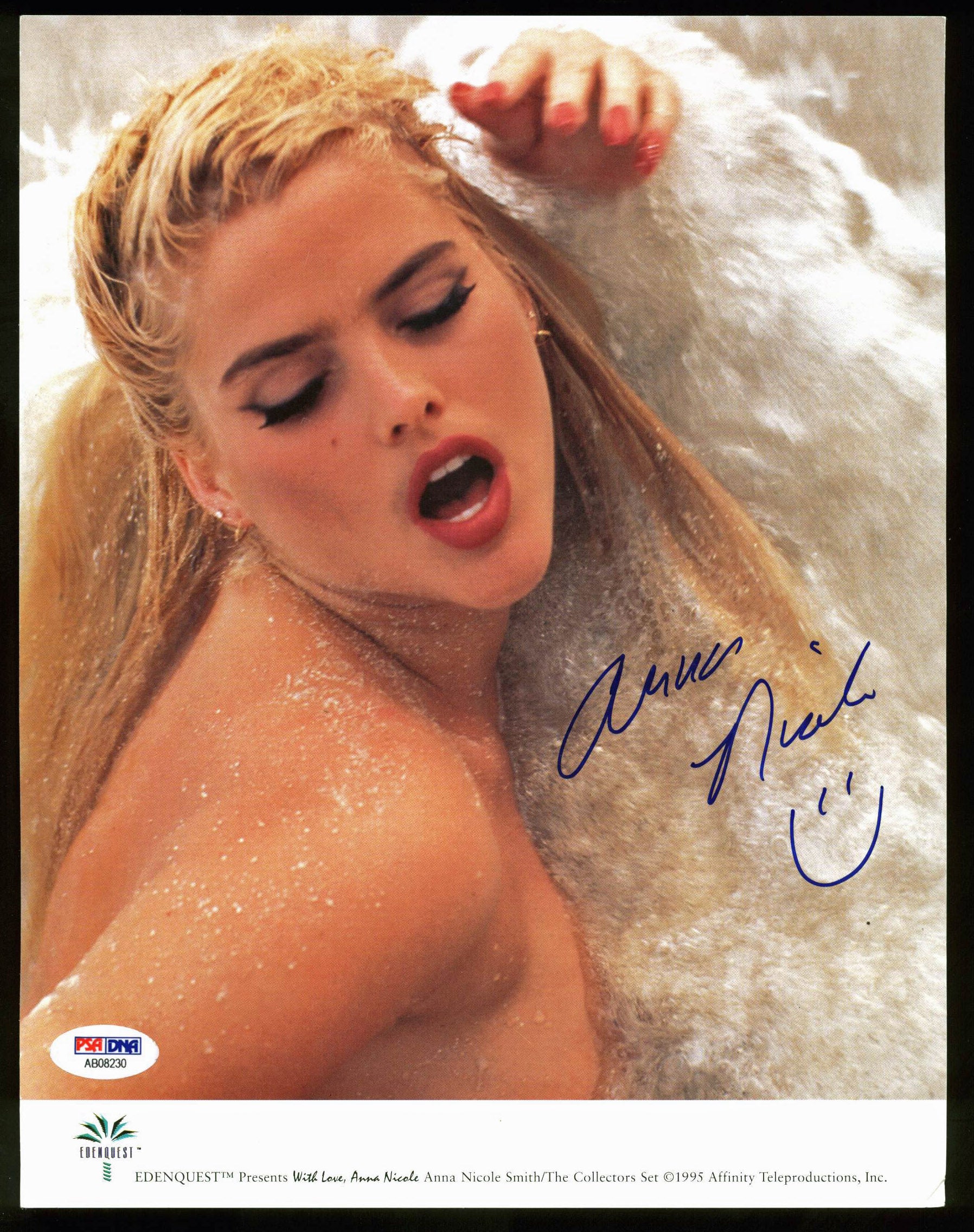 Anna Nicole Smith Sexy Authentic Signed 8.5x11 Edenquest Photo PSA/DNA #AB08230