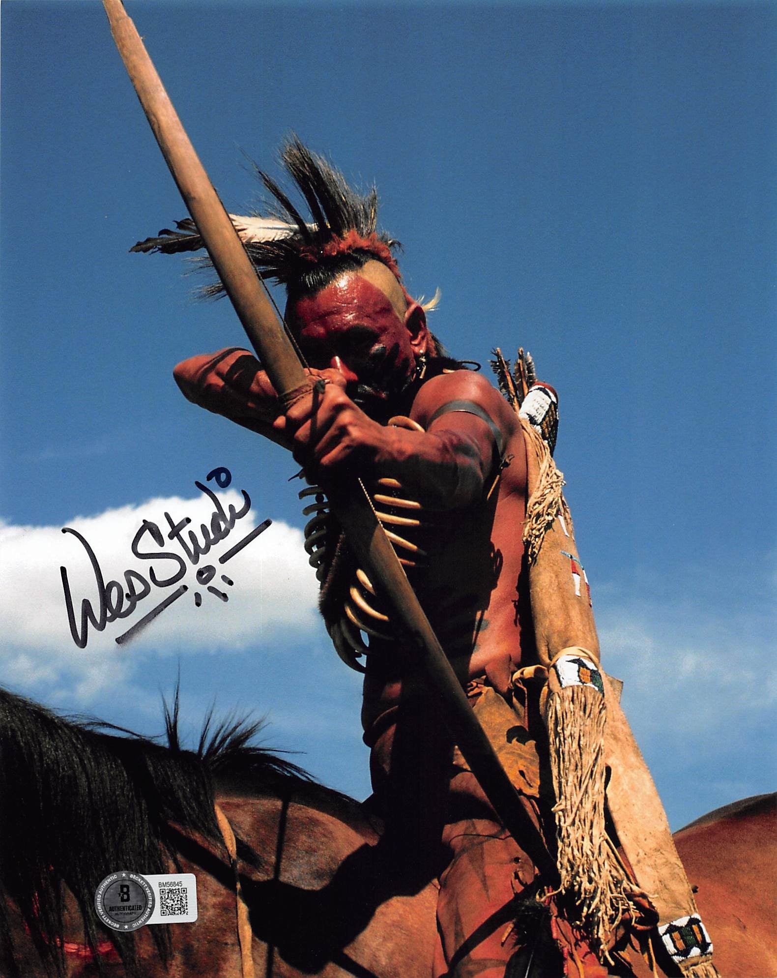 Wes Studi Dances with Wolves Authentic Signed 8x10 Vertical Photo BAS 3