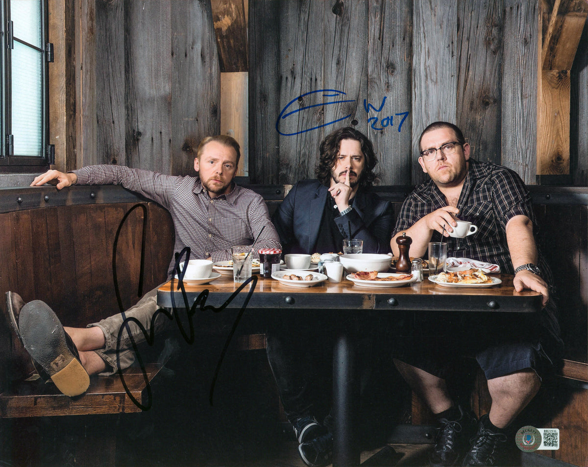 Simon Pegg & Edgar Wright The World's End Signed 11x14 Photo BAS #BB22936