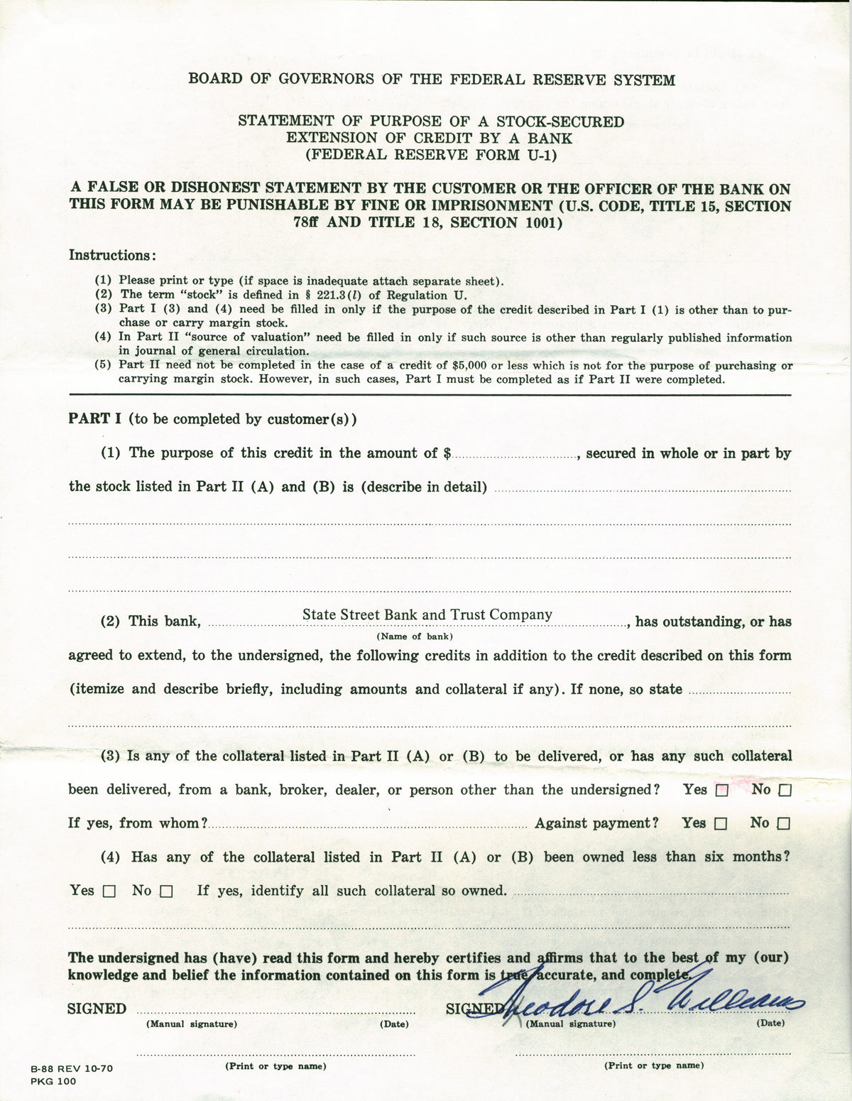Red Sox Ted Williams Signed 8.5x11 Contract w/ Full Name Signature PSA #S02238