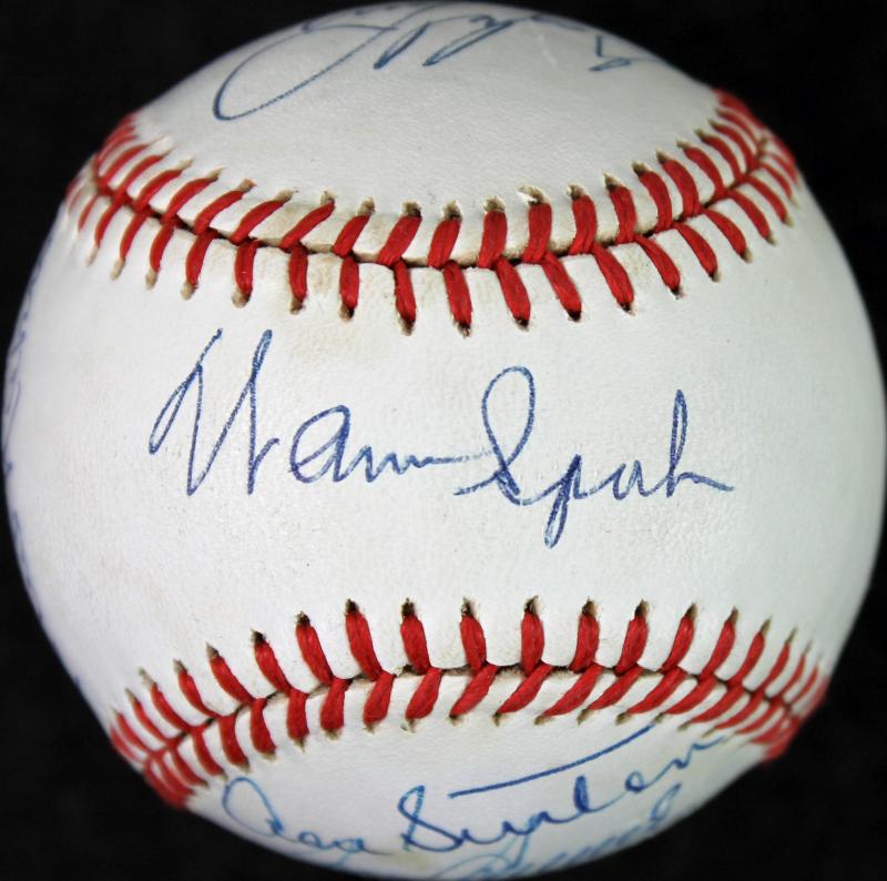 300 Win Club (6) Seaver, Sutton, Carlton +3 Signed Onl Baseball PSA/DNA #W06211