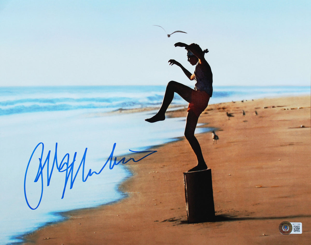 Ralph Macchio The Karate Kid Signed 11x14 Horizontal Stump Photo BAS #BC71386