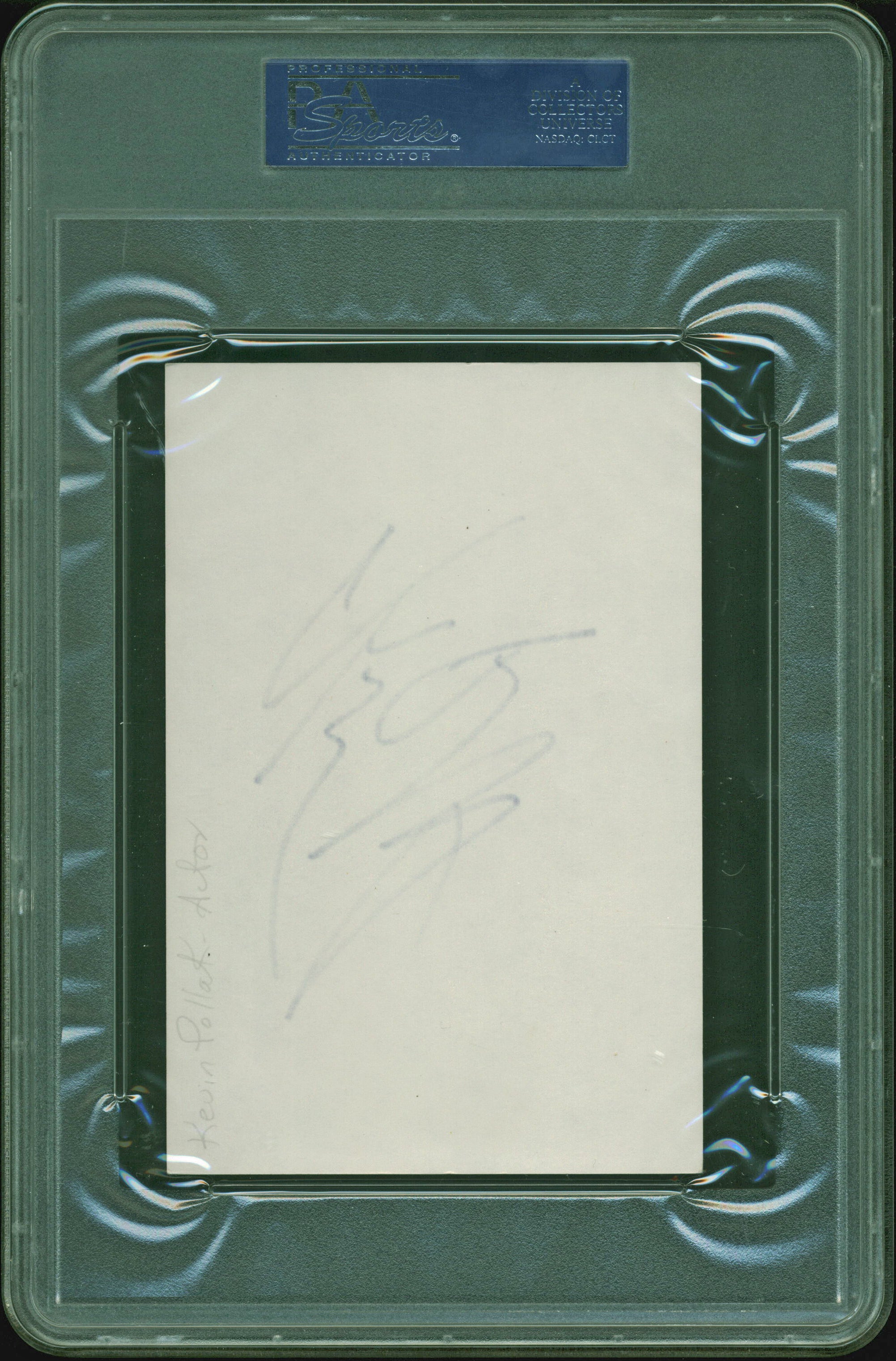 Kevin Pollack The Unusual Suspects Authentic Signed 4x6 Index Card PSA Slabbed