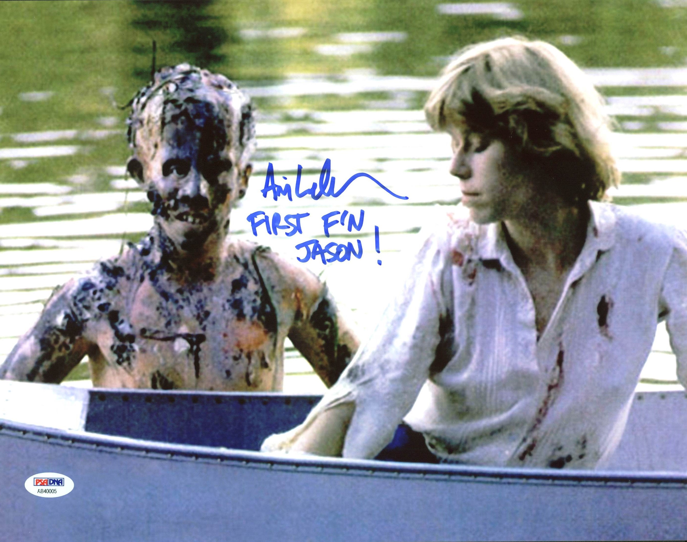 Ari Lehman "First F'N Jason" Signed Friday The 13th 11X14 Photo PSA/DNA
