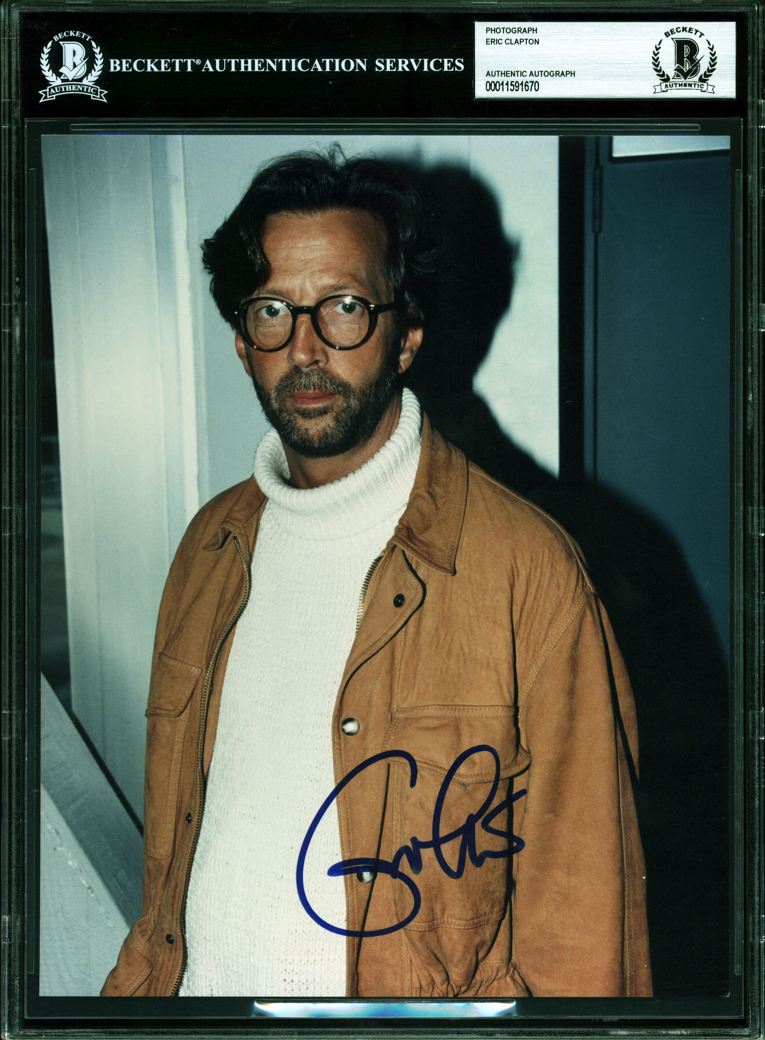 Eric Clapton Authentic Signed 8x10 Photo Autographed BAS Slabbed