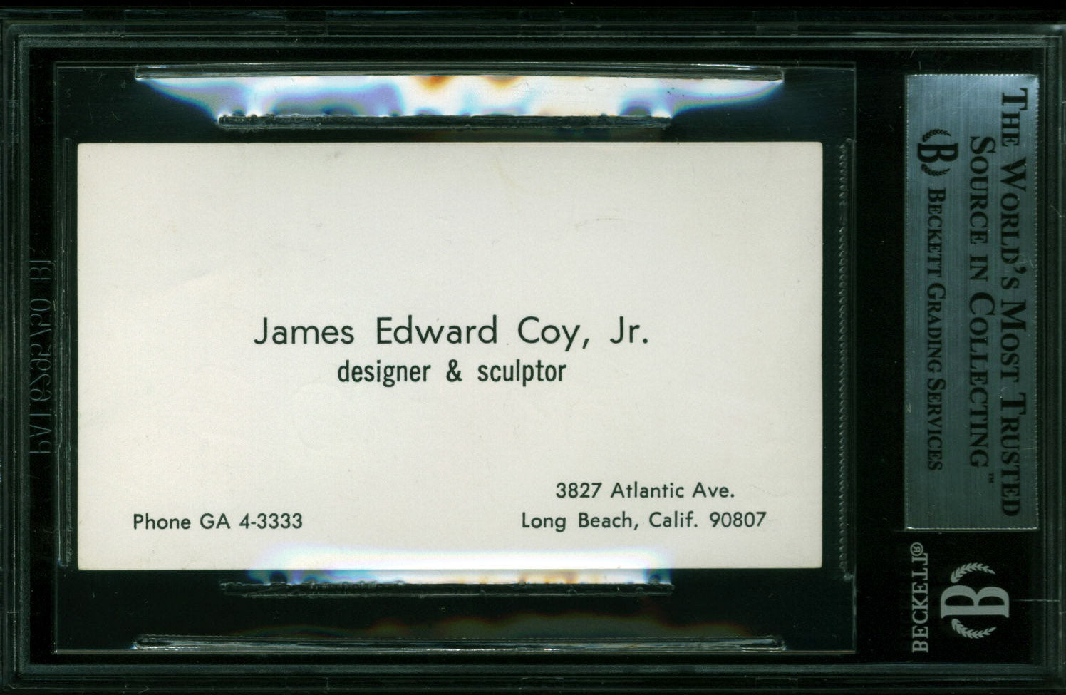 Tony Curtis Some Like It Hot Authentic Signed Business Card BAS Slabbed