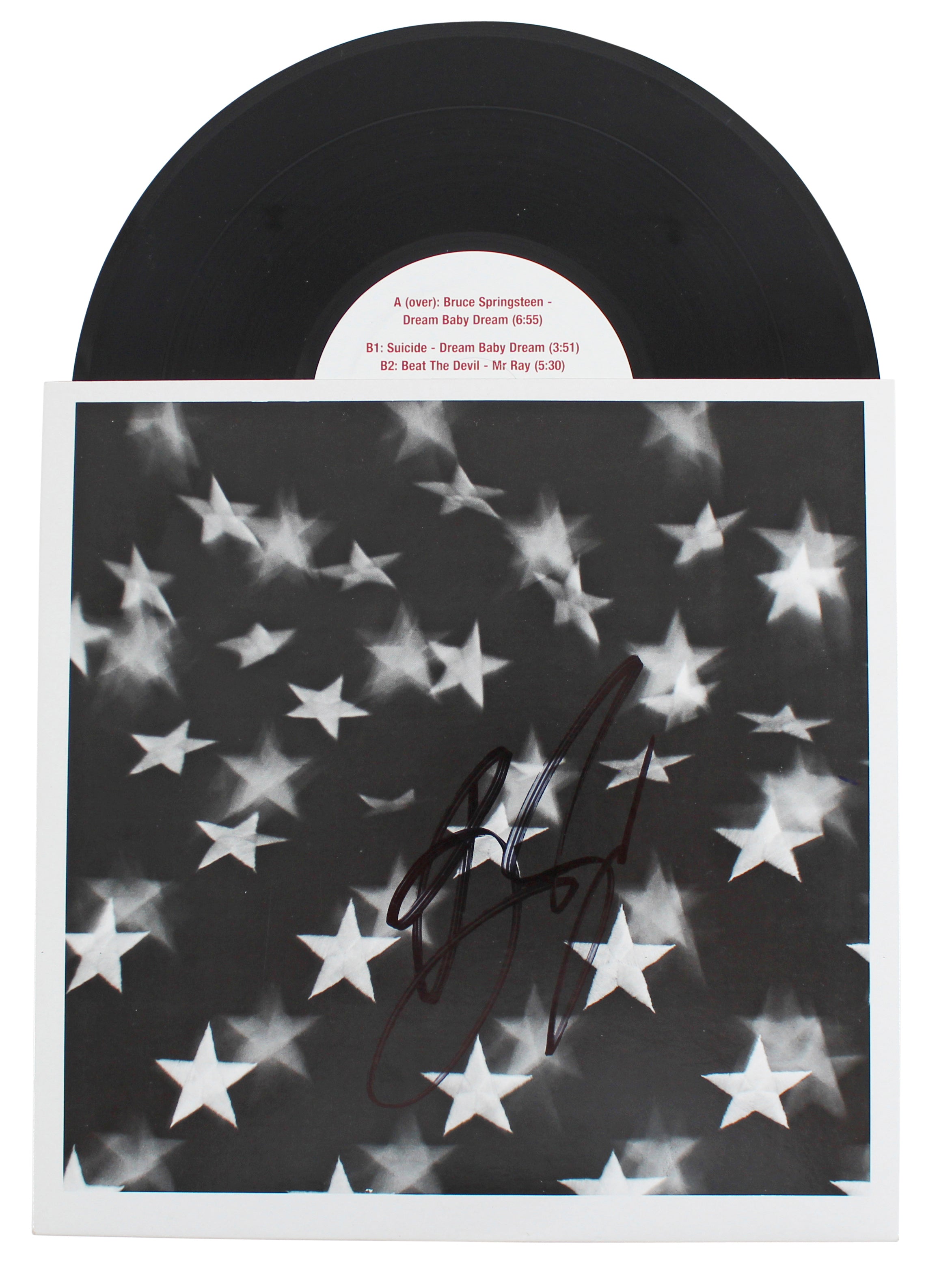 Bruce Springsteen Signed 10x10 Dream Baby Dream Album Cover w Vinyl JSA #BB41737