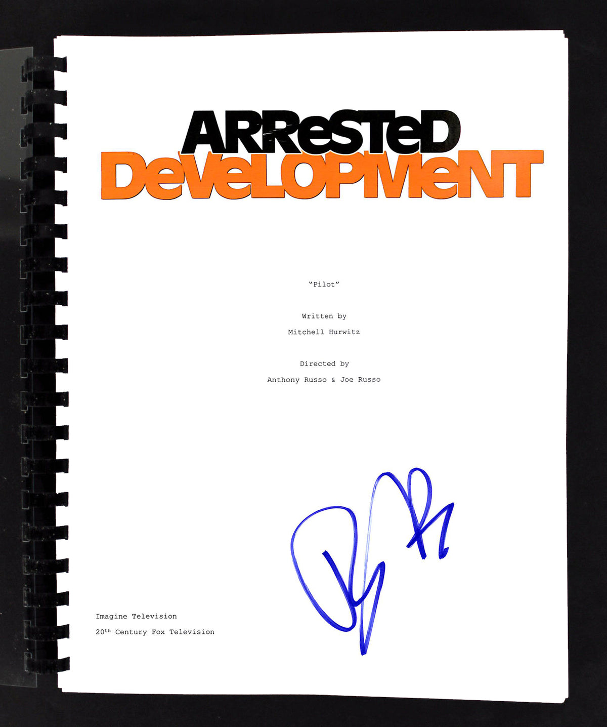 Tony Hale Authentic Signed  Arrested Development TV Pilot Script BAS #H13916