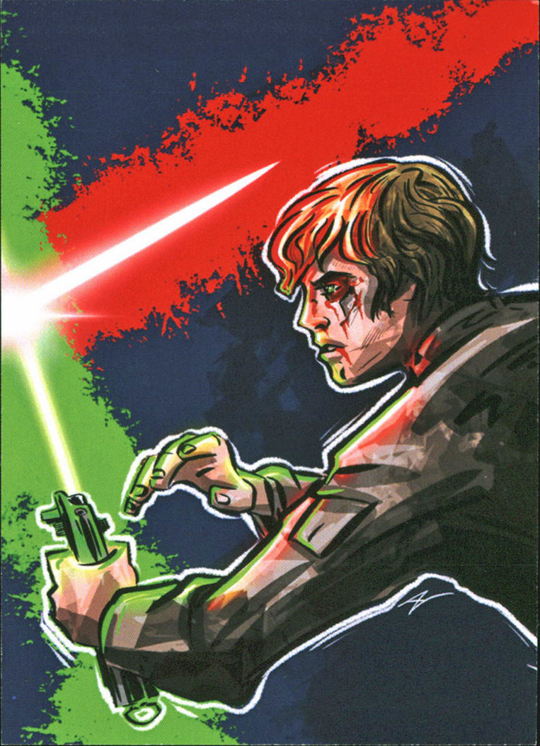 Luke Skywalker Bam! Pop Culture Artist Select Fan Art Card #27/2500 Un-signed
