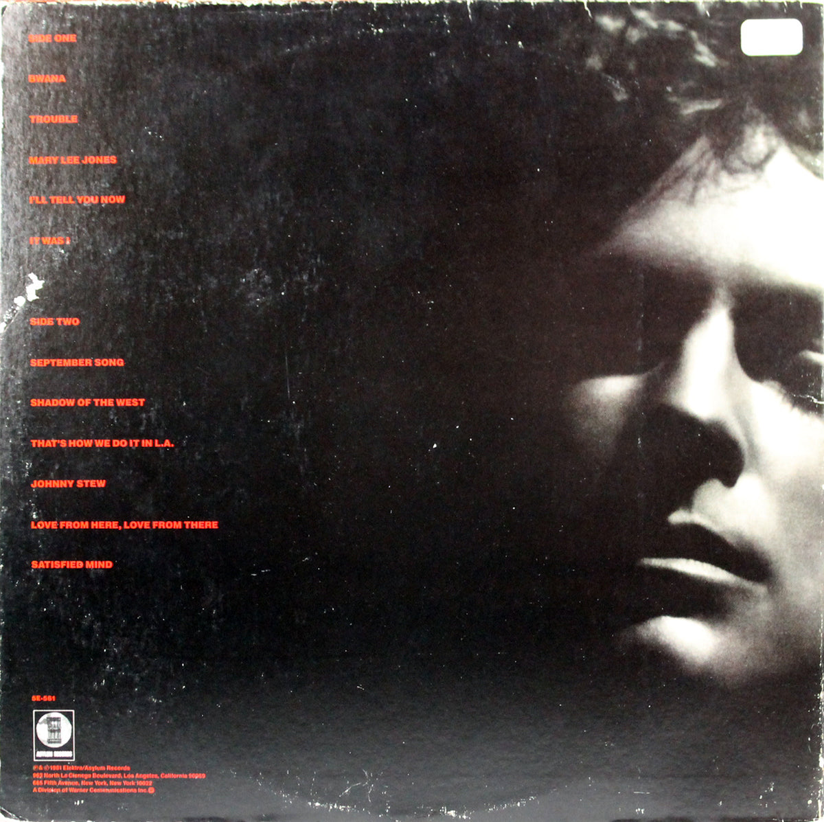 Lindsey Buckingham Authentic Signed Law And Order Album Cover BAS #C19943