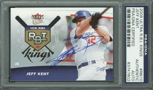 Jeff Kent Signed Card 2006 Ultra R.B.I. Kings #Rbi10 PSA/DNA Slabbed #83747802