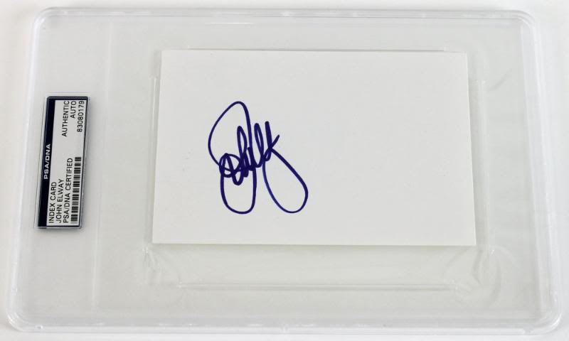 Broncos John Elway Signed Authentic Slabbed 4X6 Index Card PSA/DNA #83080179