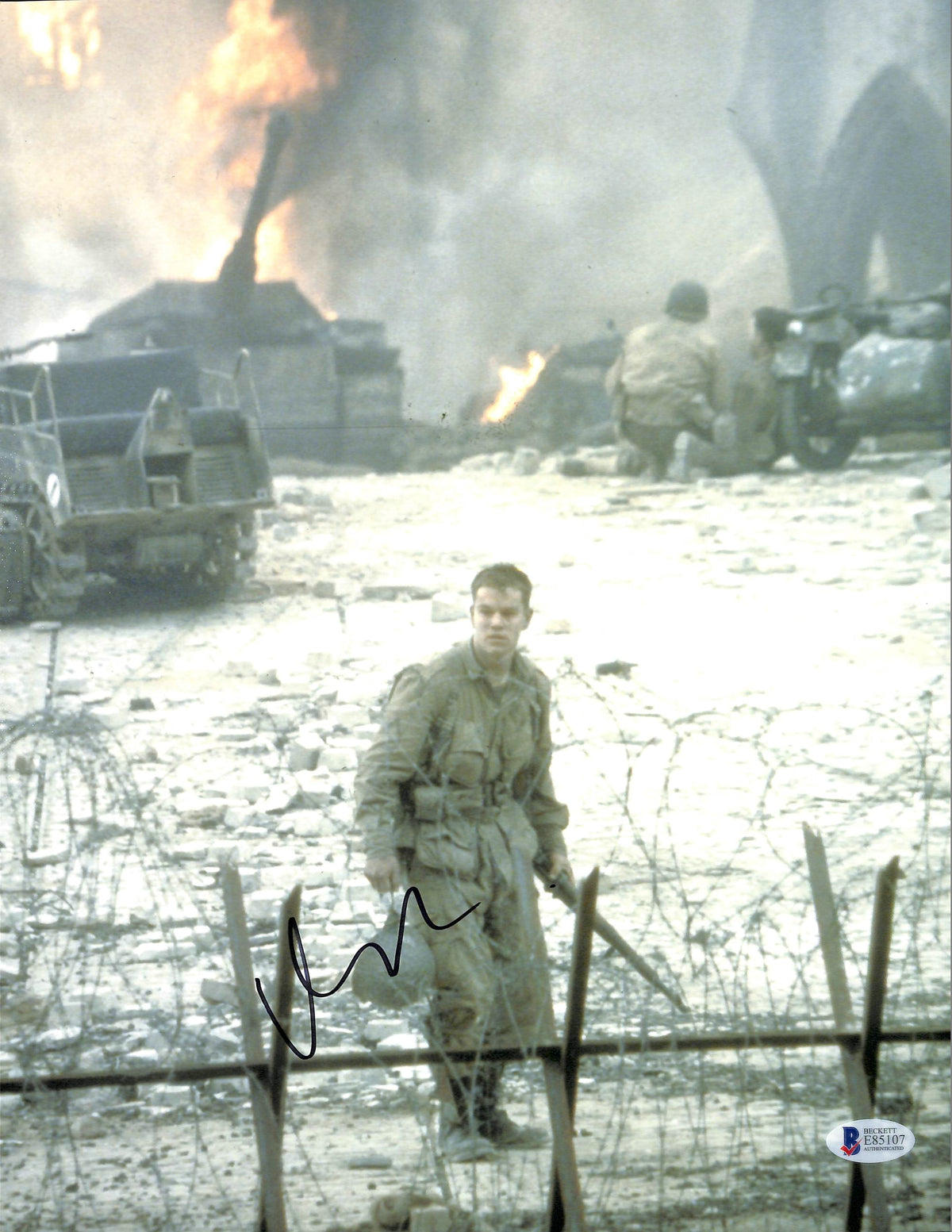 Matt Damon Saving Private Ryan Authentic Signed 11x14 Photo BAS #E85107
