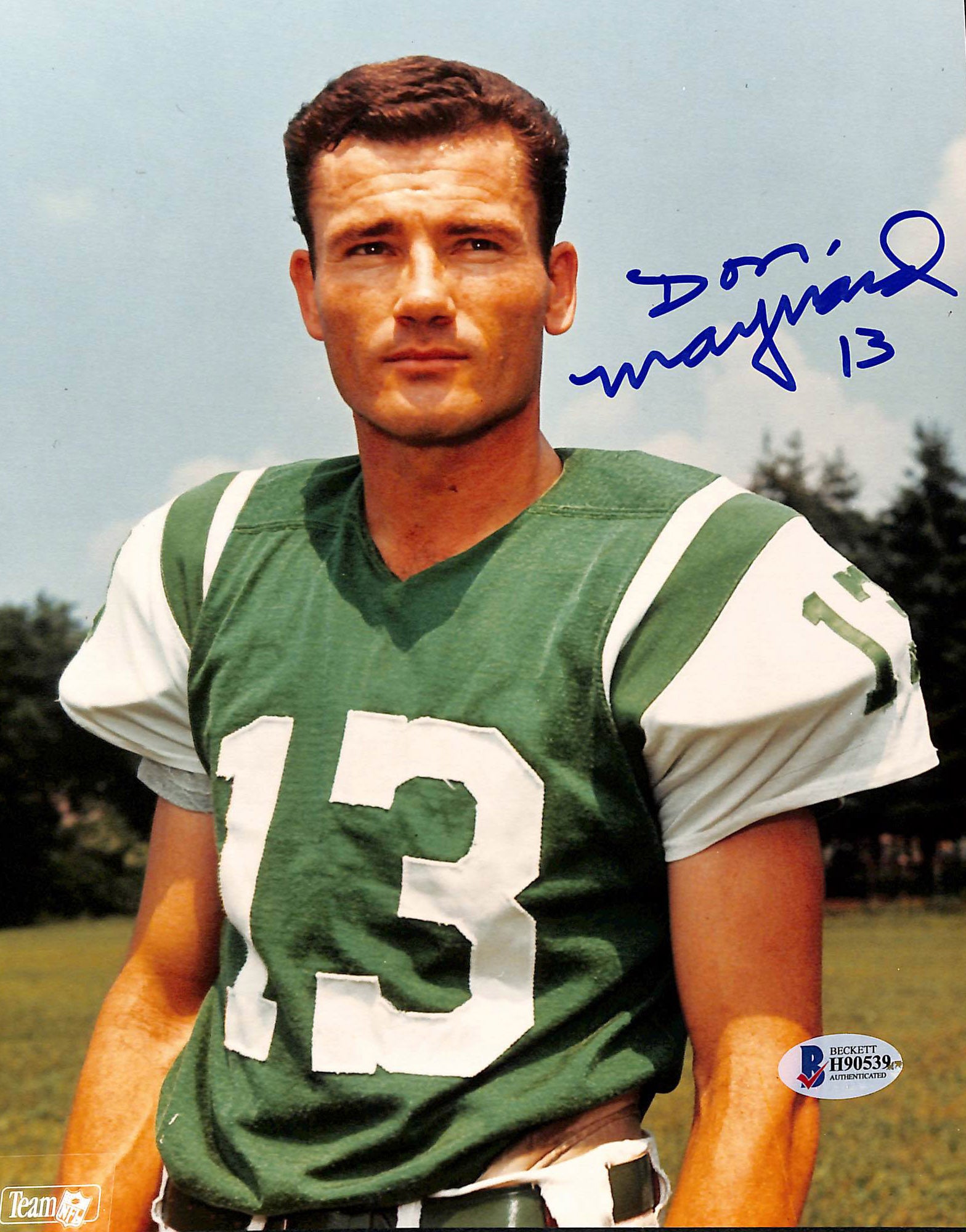 Jets Don Maynard Authentic Signed 8x10 Photo Autographed BAS 1