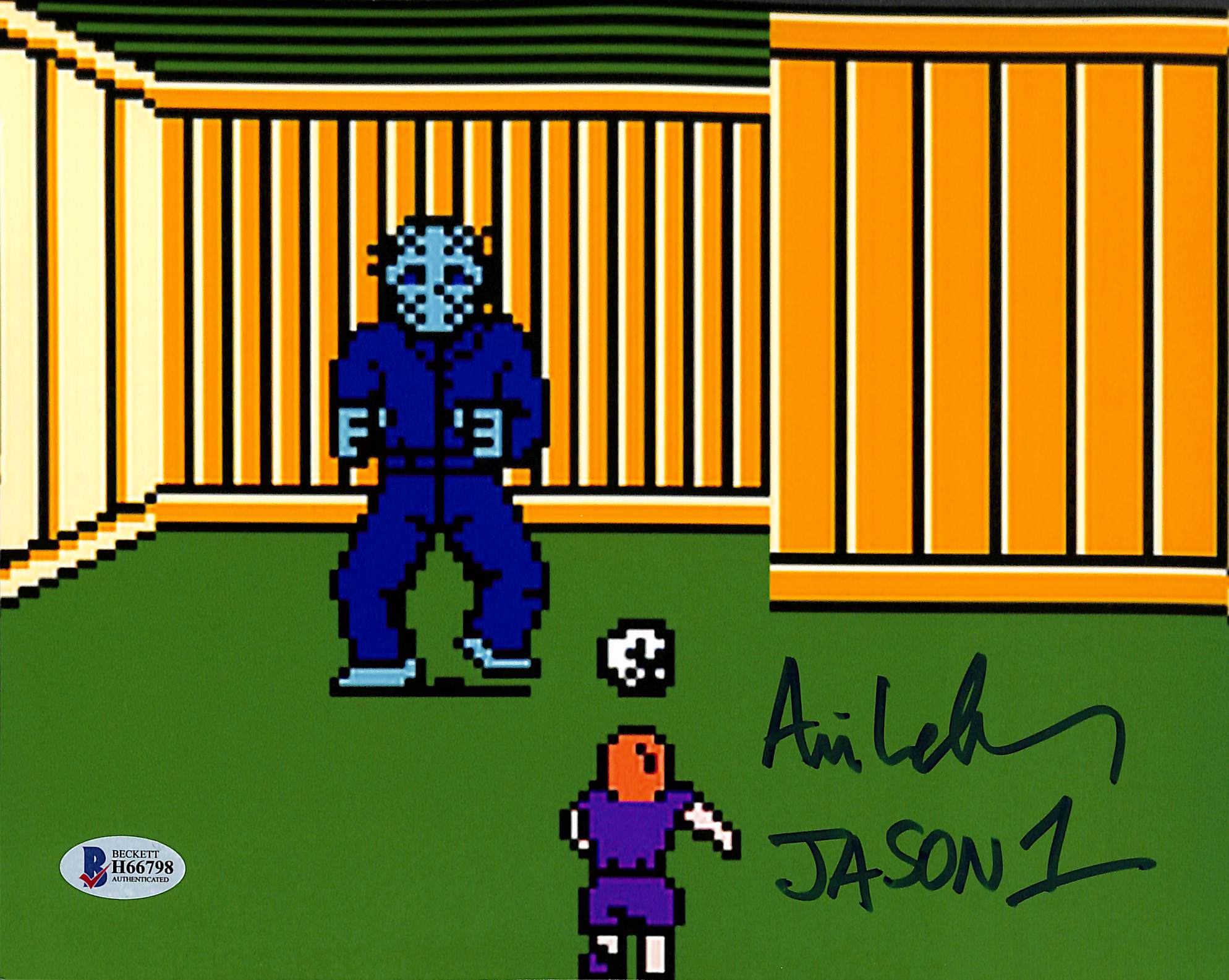Ari Lehman Friday The 13th Video Game "Jason 1" Signed 8x10 Photo BAS 8
