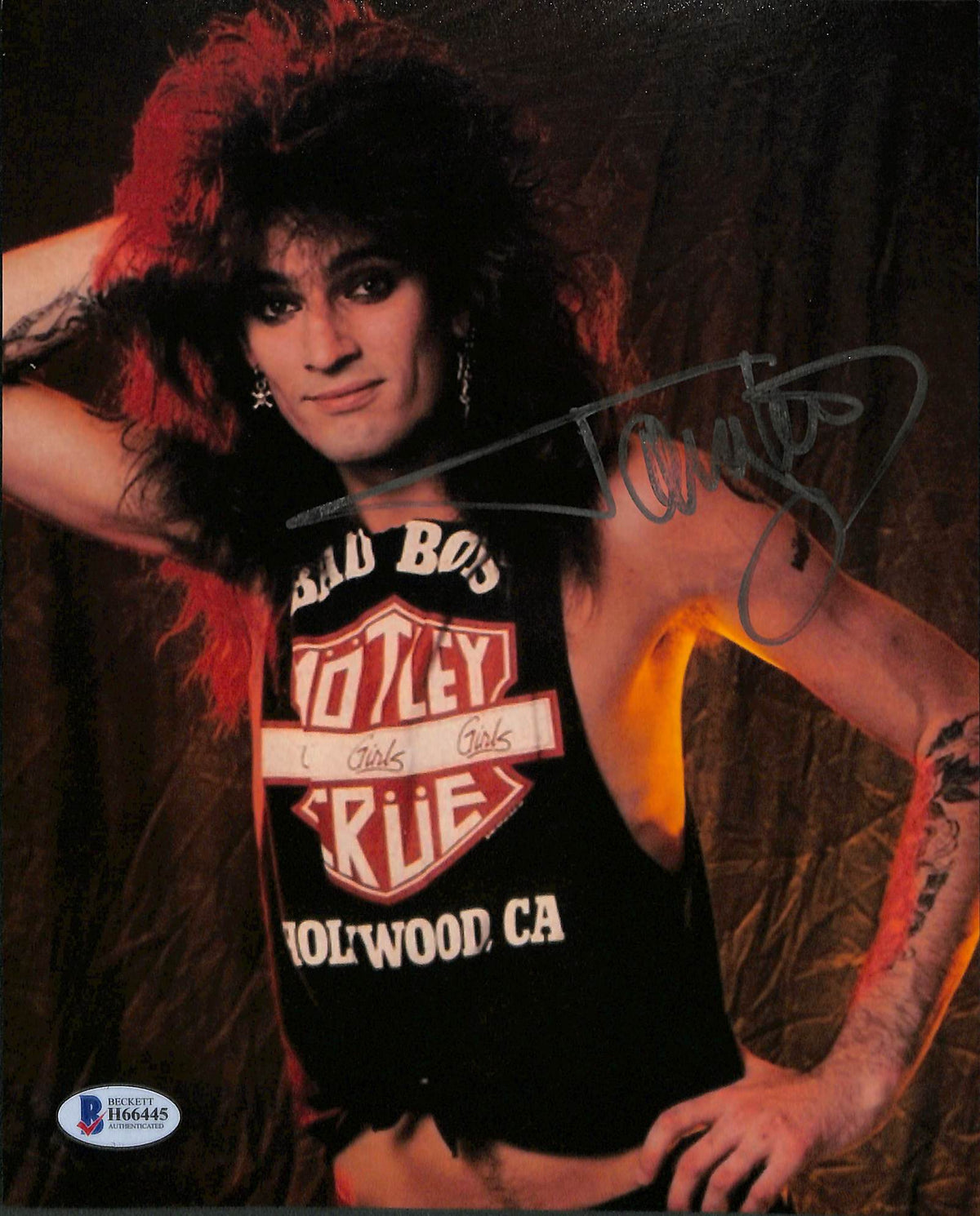 Tommy Lee Motley Crue Authentic Signed 8x10 Photo Autographed BAS #H66445