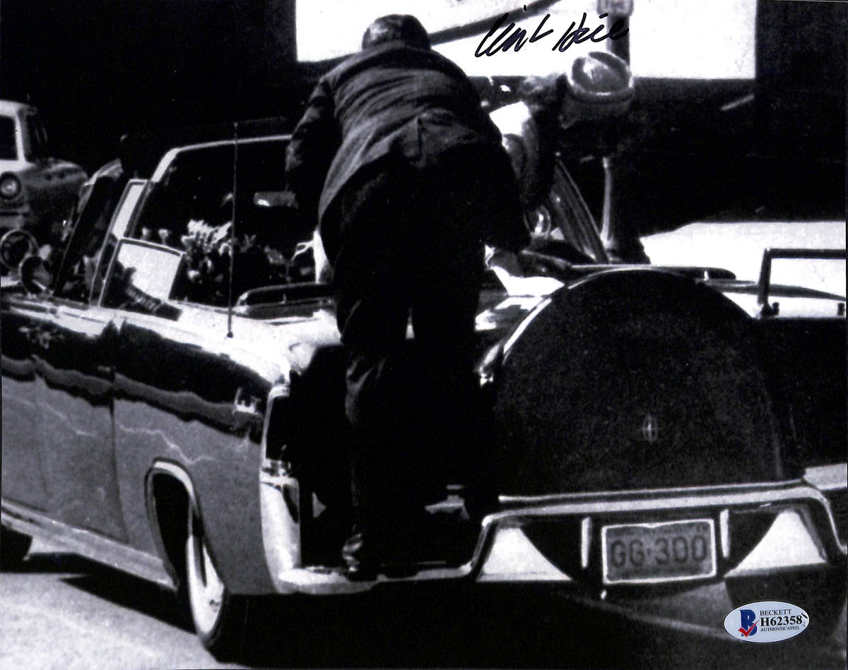 Clint Hill JFK Assassination Secret Service Agent Signed 8x10 Photo BAS #H62358