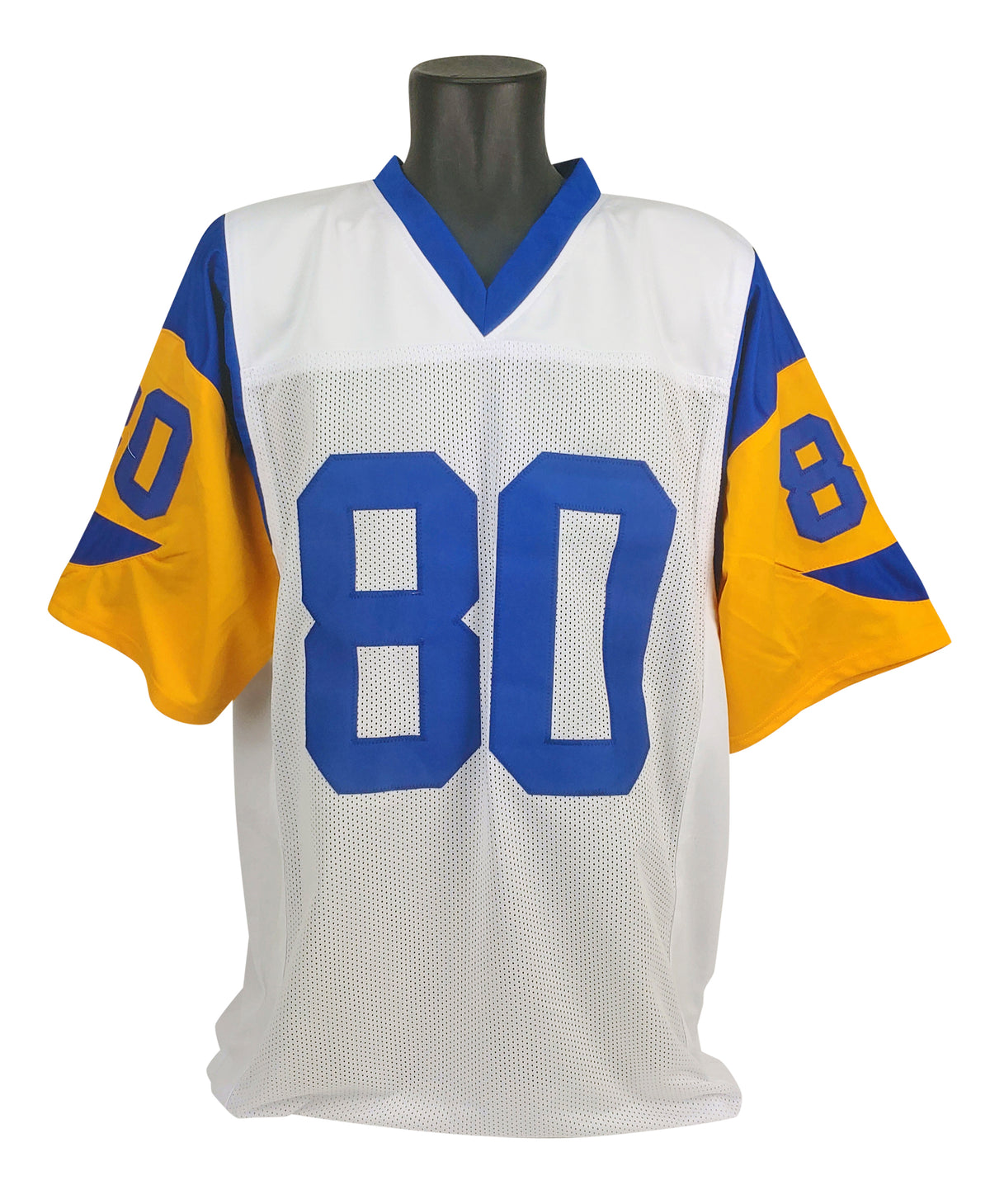 Rams Isaac Bruce Authentic Signed White Jersey Autographed BAS