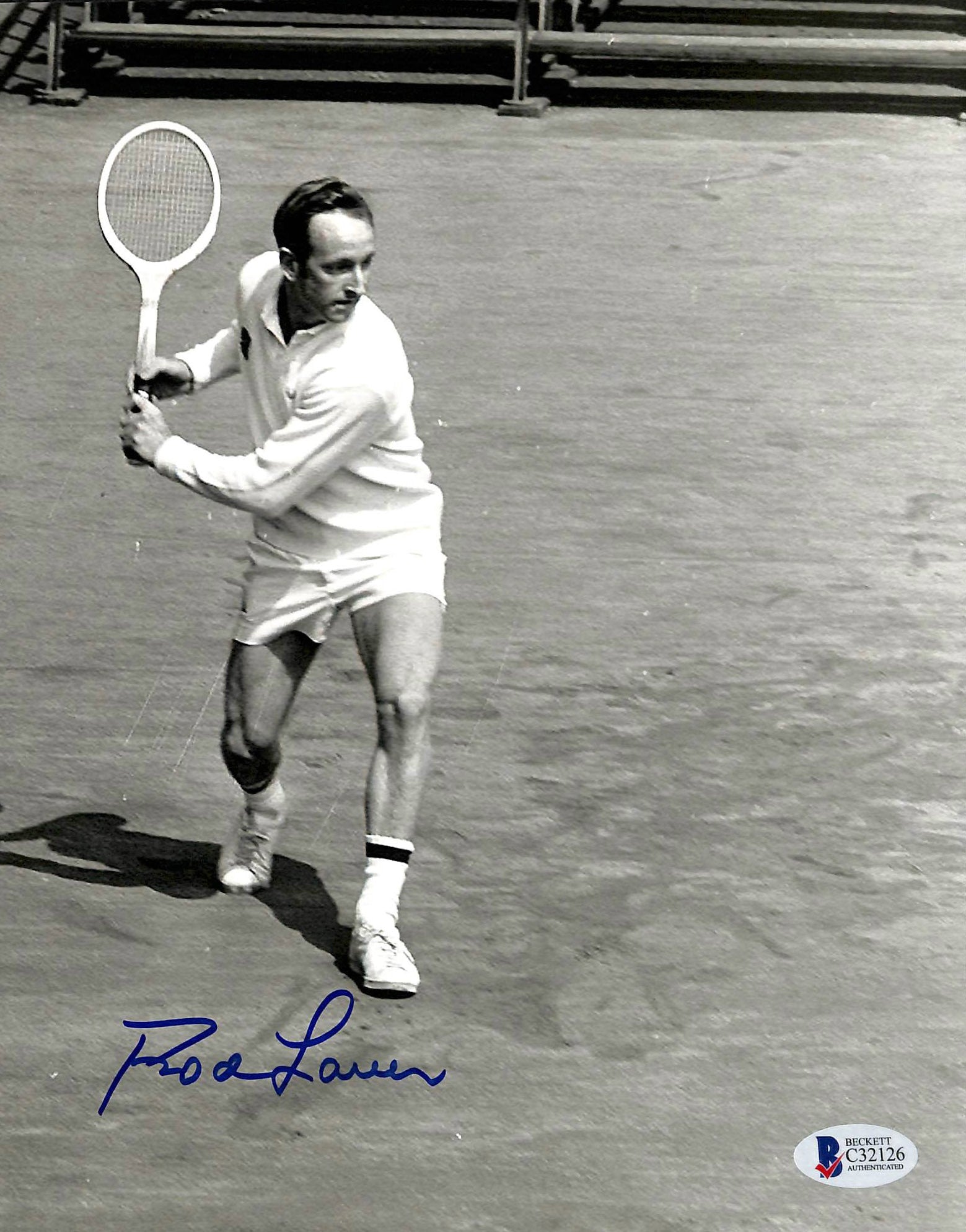 Rod Laver Tennis Authentic Signed 8x10 Photo Autographed BAS/PSA 5