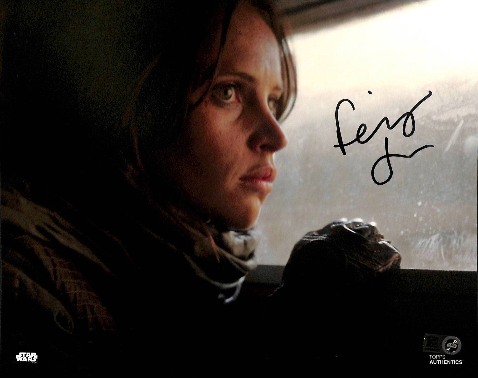 Felicity Jones Rogue One A Star Wars Story Signed 8x10 Photo Topps Authentics