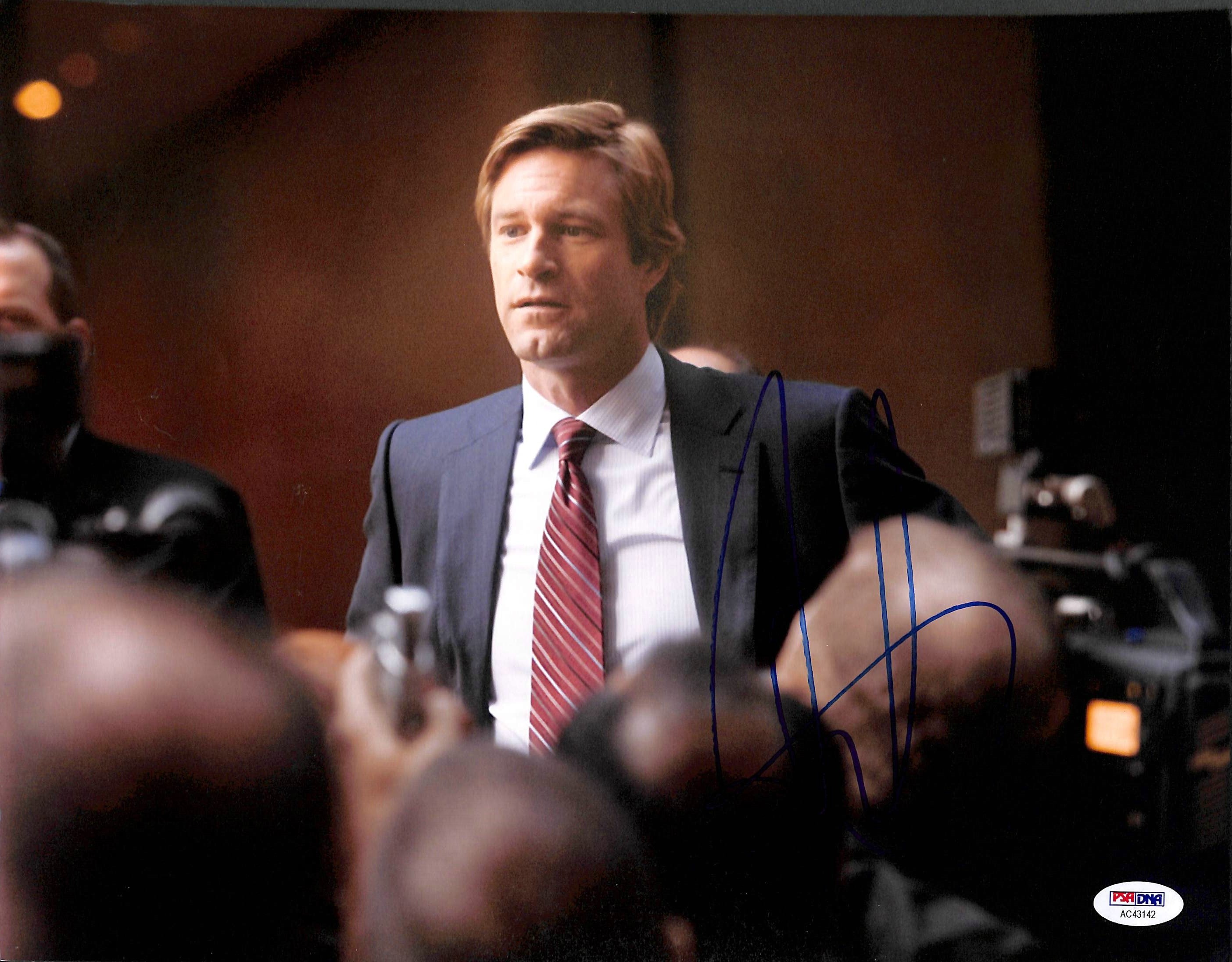 Aaron Eckhart Batman The Dark Knight Authentic Signed 11x14 Photo PSA #AC43142