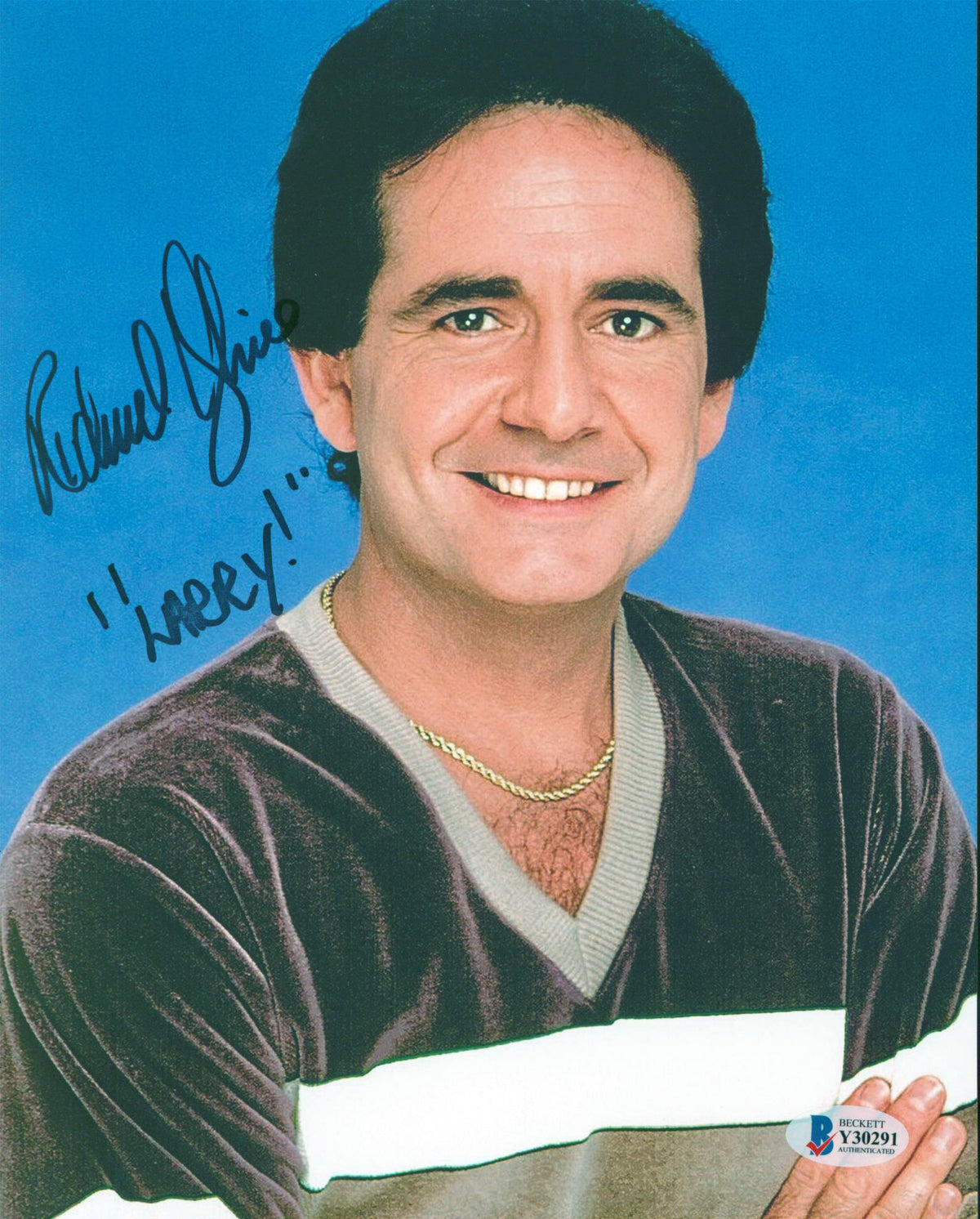 Richard Kline Three's Company "Larry" Authentic Signed 8x10 Photo BAS #Y30291