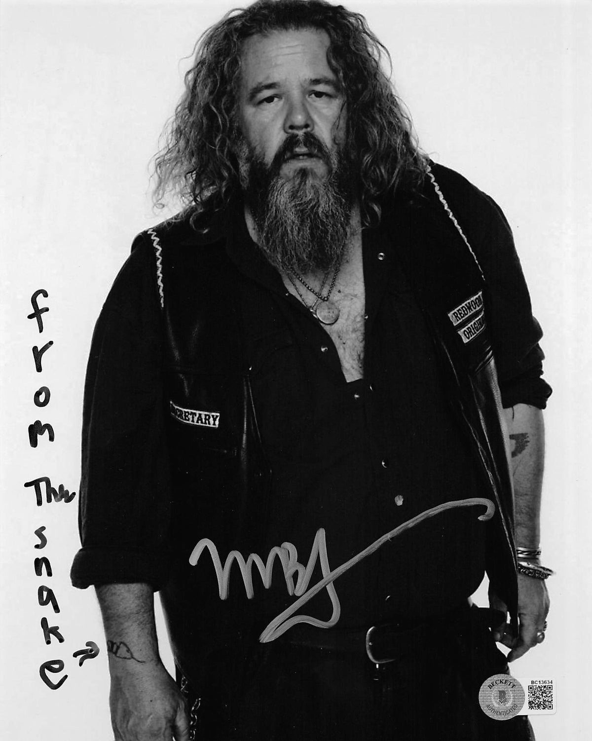 Mark Boone Jr. Sons of Anarchy "From The Snake"  Signed 8x10 Photo BAS #BC13634