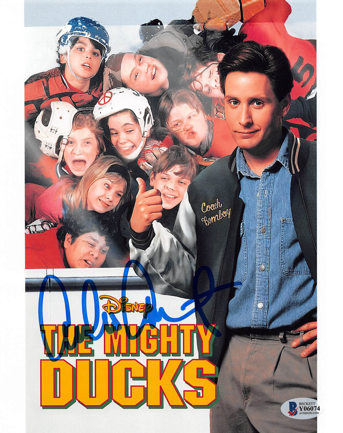 Emilio Estevez The Mighty Ducks Authentic Signed 8x10 Photo BAS #Y06074