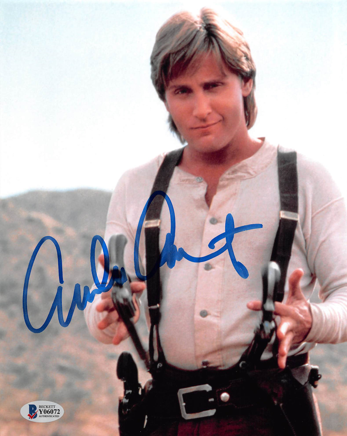 Emilio Estevez Young Guns Authentic Signed 8x10 Photo Autographed BAS #Y06072