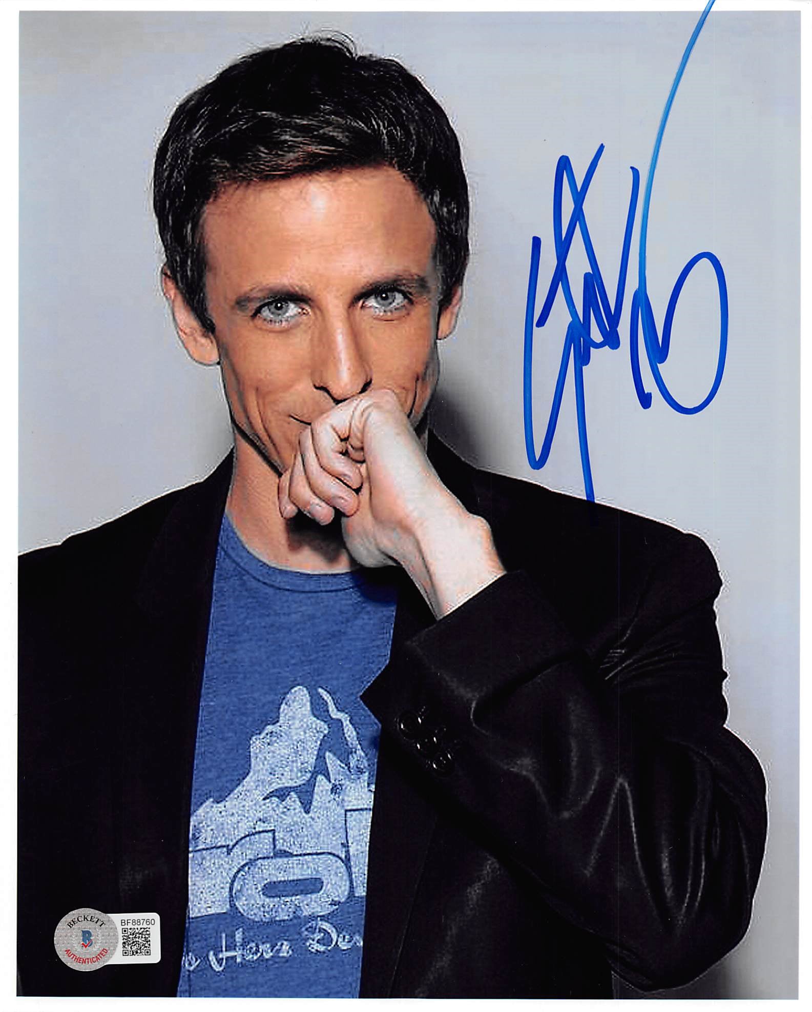 Seth Meyers Late Night Authentic Signed 8x10 Photo Autographed BAS #BF88760