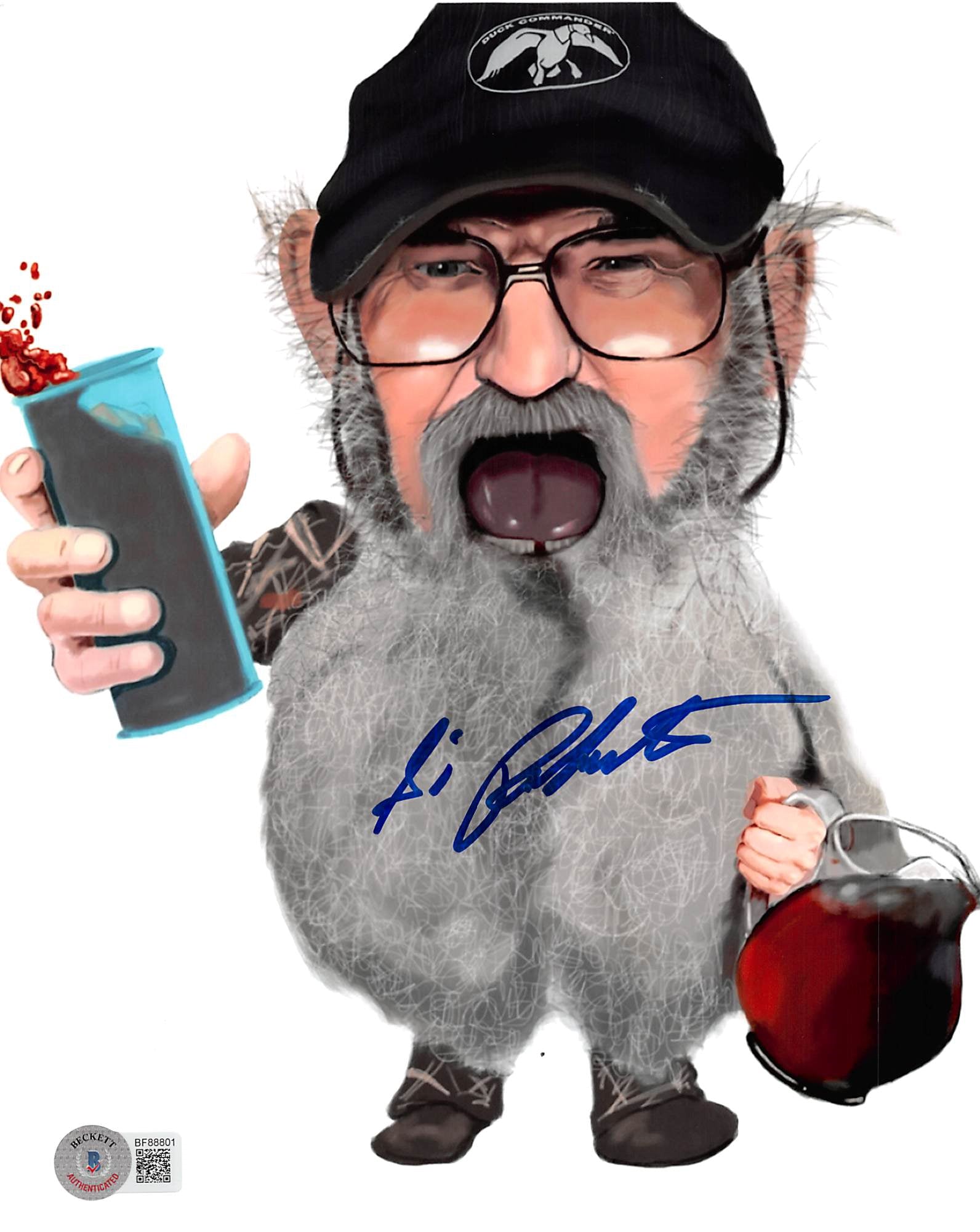 Si Robertson Duck Dynasty Authentic Signed 8x10 Photo Autographed BAS #BF88801