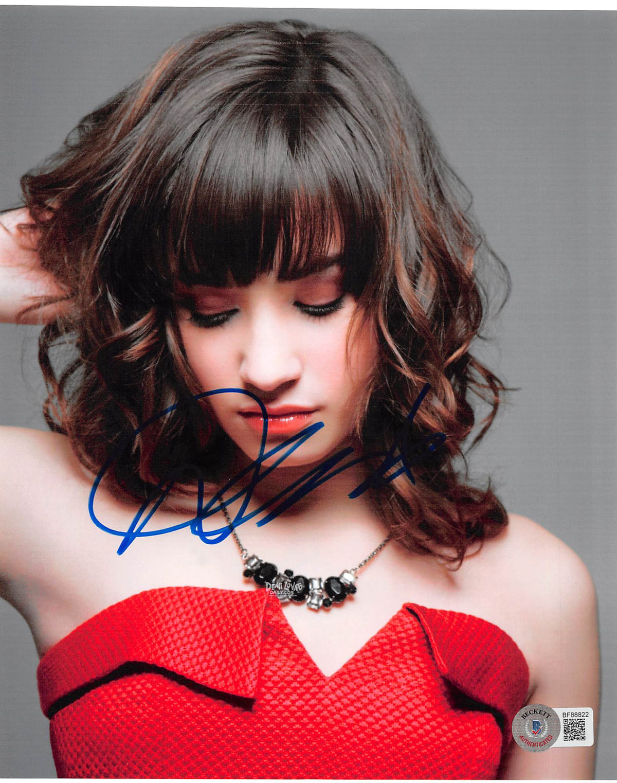Demi Lovato Authentic Signed 8x10 Sexy Photo Autographed BAS #BF88822