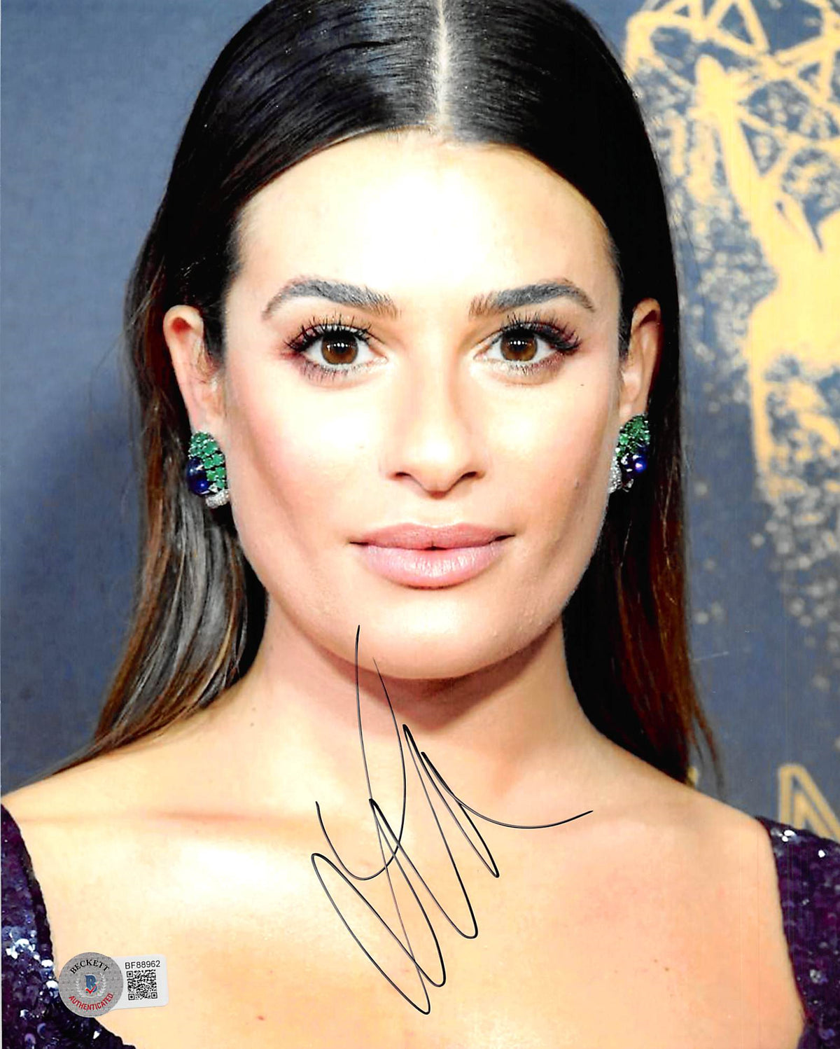Lea Michele Glee Authentic Signed 8x10 Sexy Photo Autographed BAS #BF88962