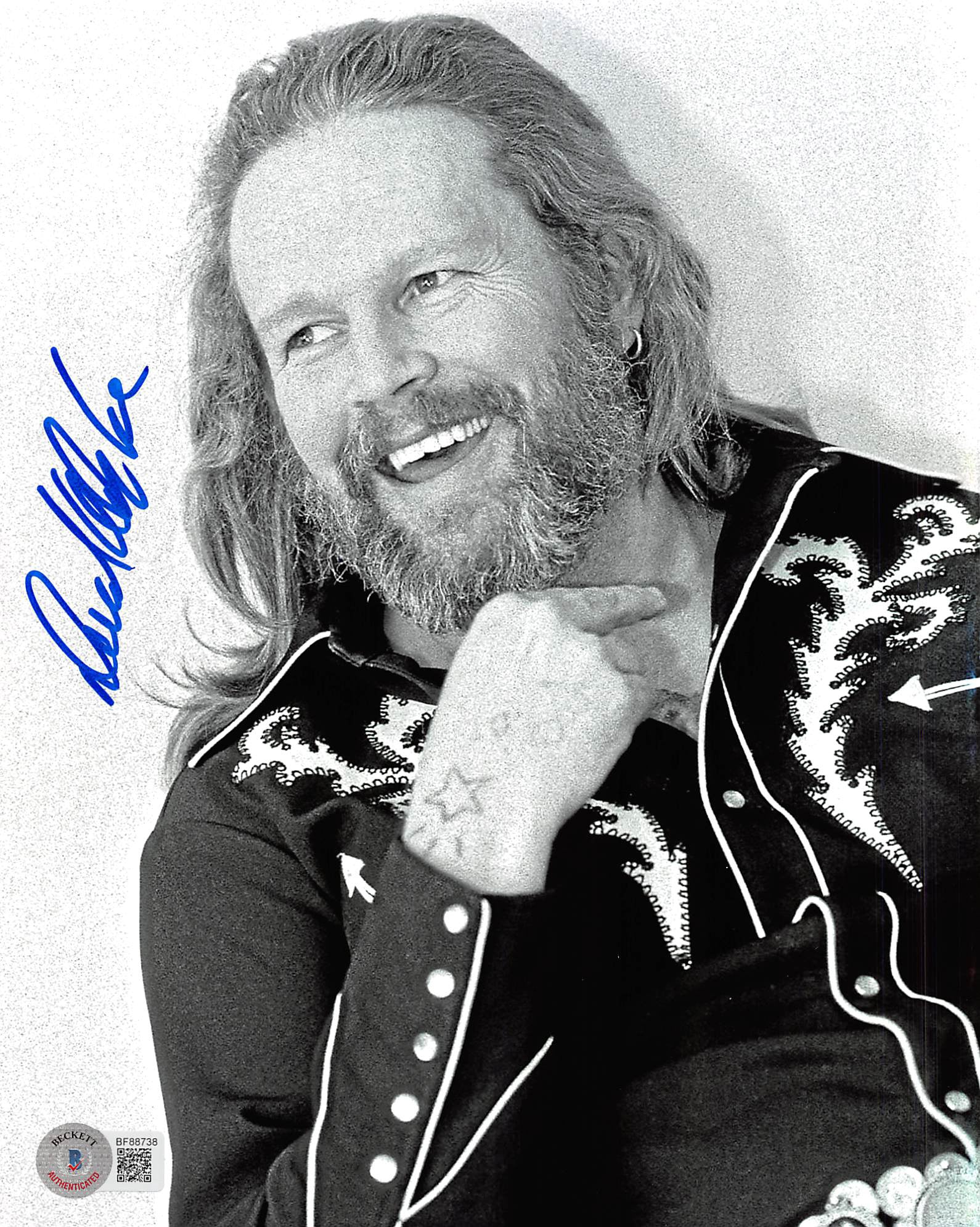 David Allan Coe Authentic Signed 8x10 Photo Autographed BAS #BF88738