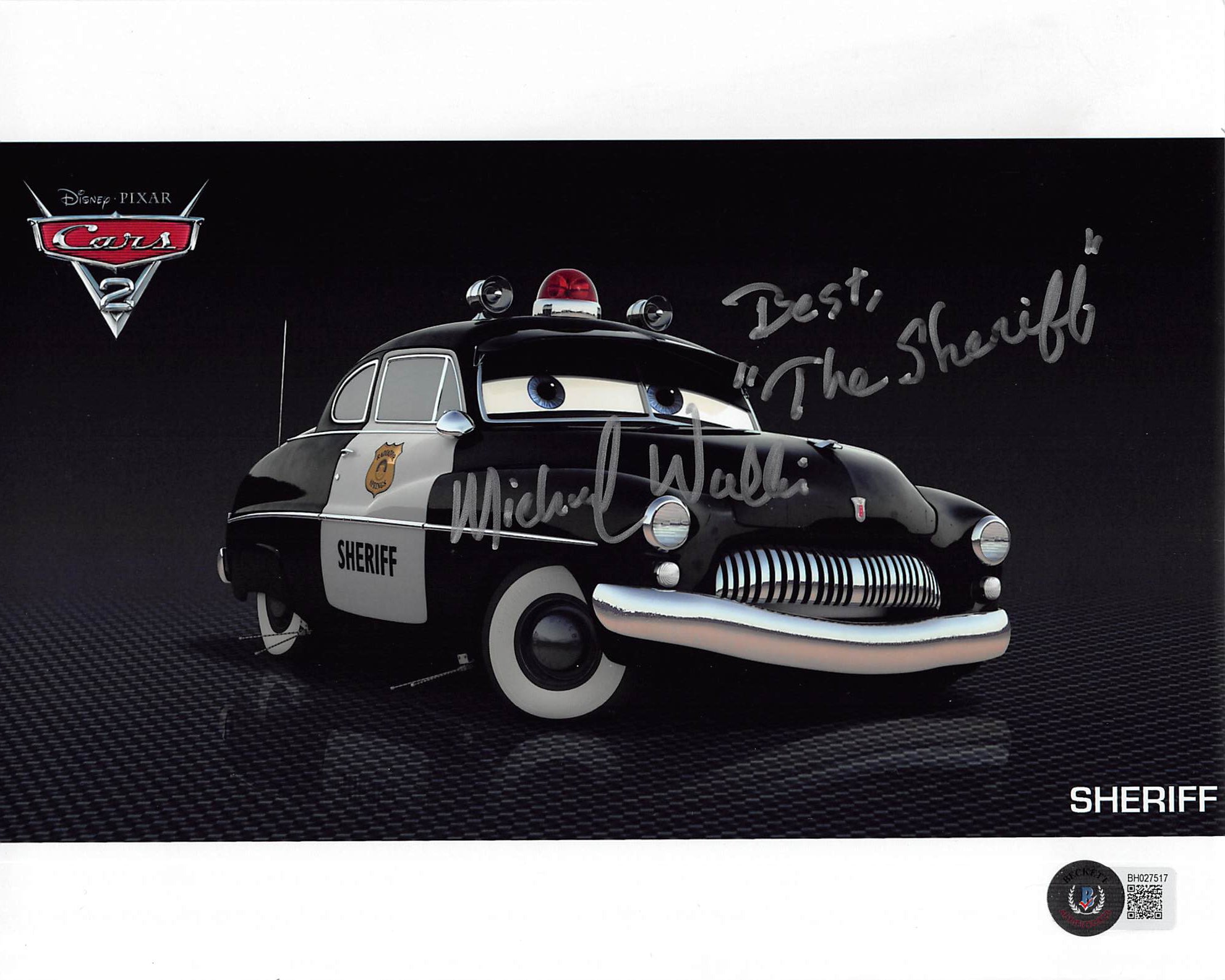 Michael Wallis Cars 2 "The Sheriff" Authentic Signed 8x10 Photo BAS #BH027517