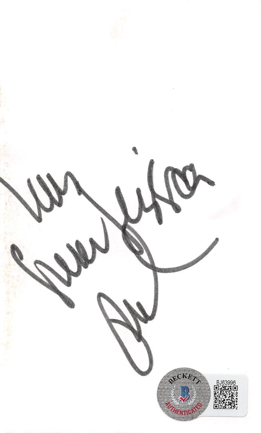 Sarah Jessica Parker Sex And The City Signed 3x5 Index Card BAS #BJ63996