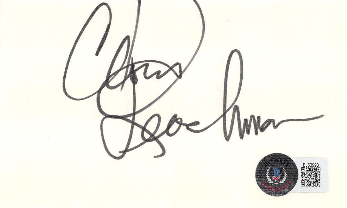 Cloris Leachman The Mary Tyler Moore Show Signed 3x5 Index Card BAS #BJ63993