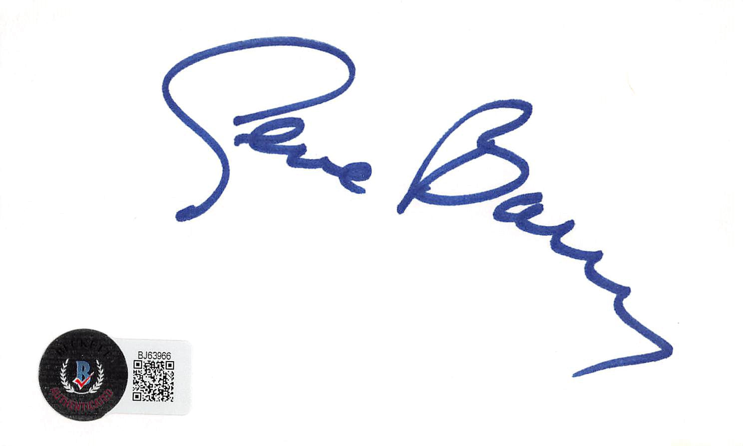 Gene Barry Bat Masterson Authentic Signed 3x5 Index Card w/ Sketch BAS #BJ63966