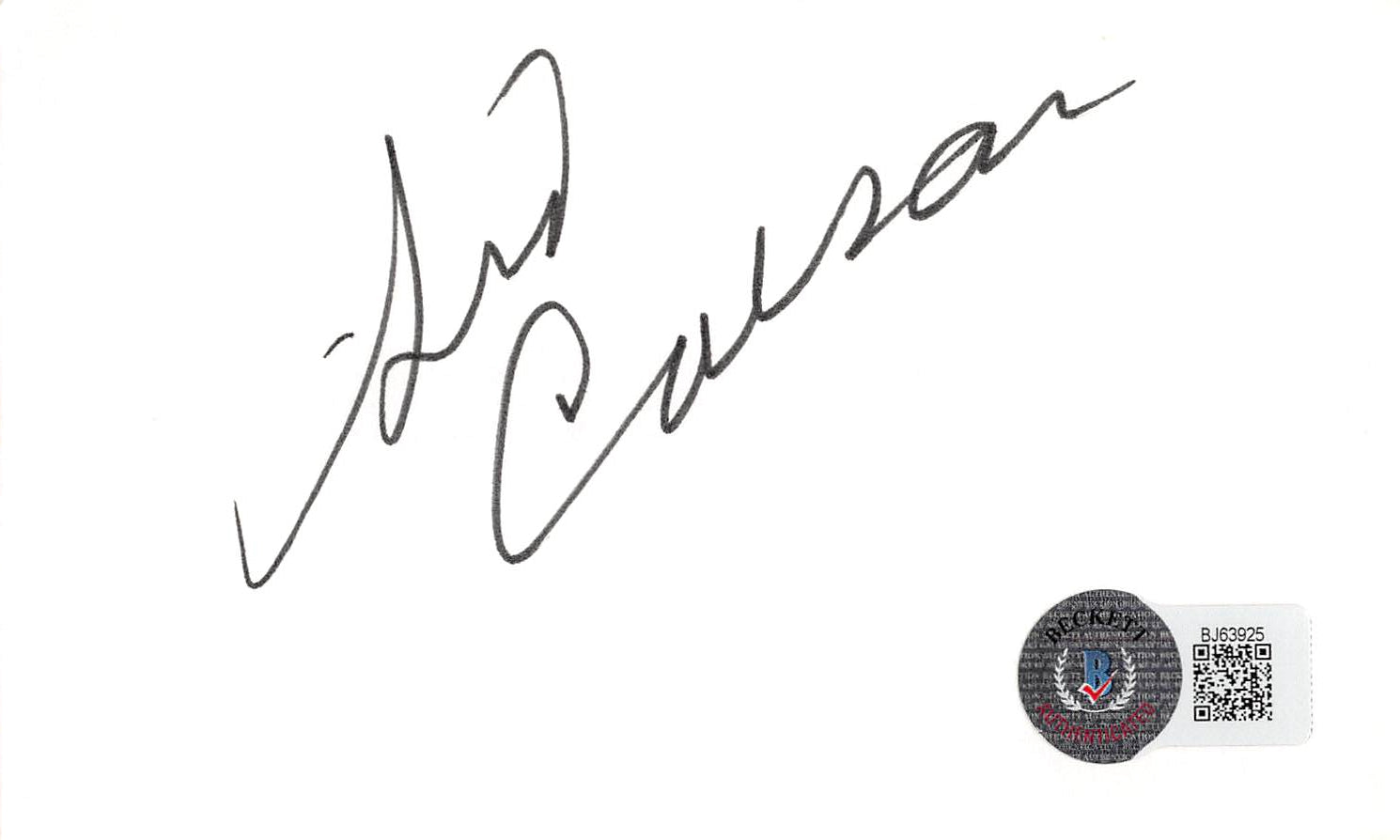 Sid Caesar Your Show of Shows Authentic Signed 3x5 Index Card BAS #BJ63925